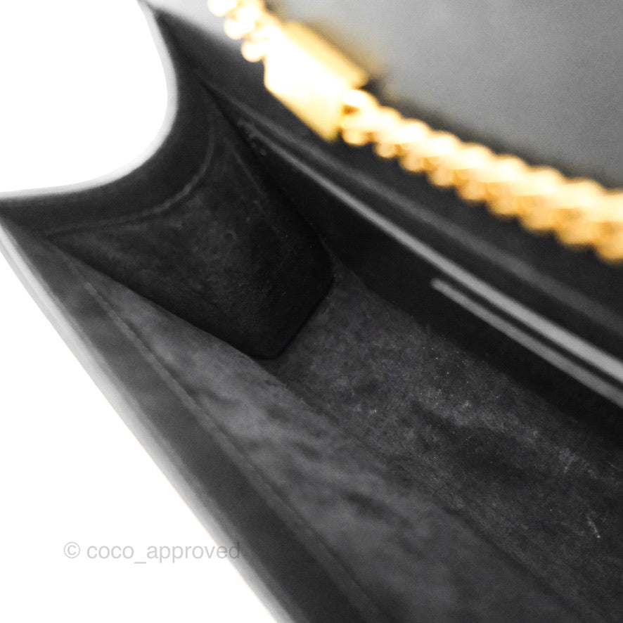 Saint Laurent Medium Kate Tassel Chain Bag Black Smooth Calfskin Gold Hardware