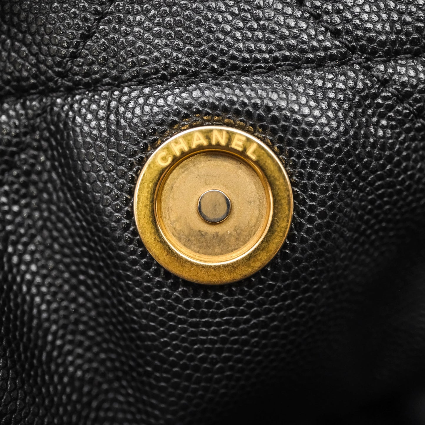 Chanel 22 Small Black Caviar Aged Gold Hardware