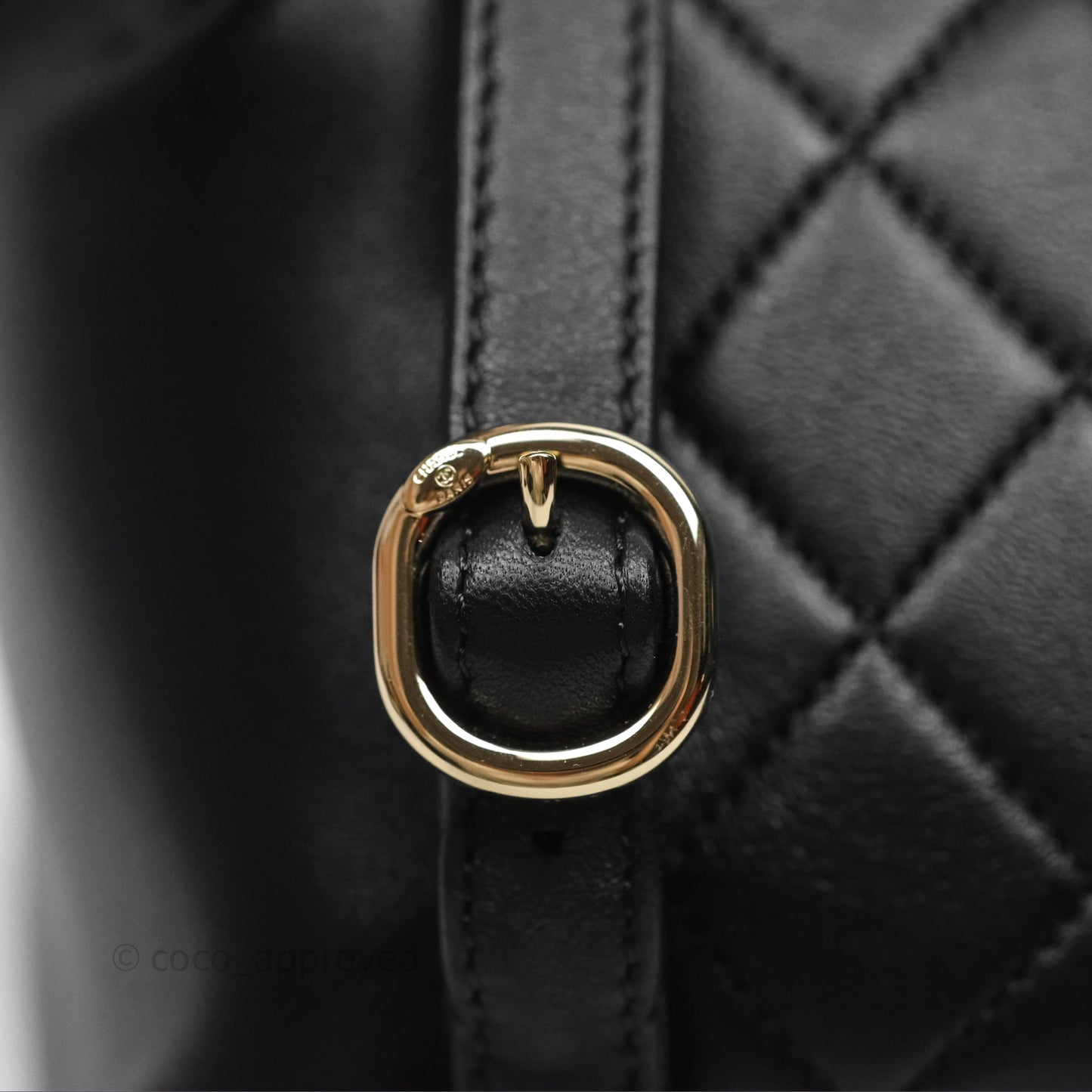 Chanel Small Duma Drawstring Backpack Black Lambskin Gold Hardware