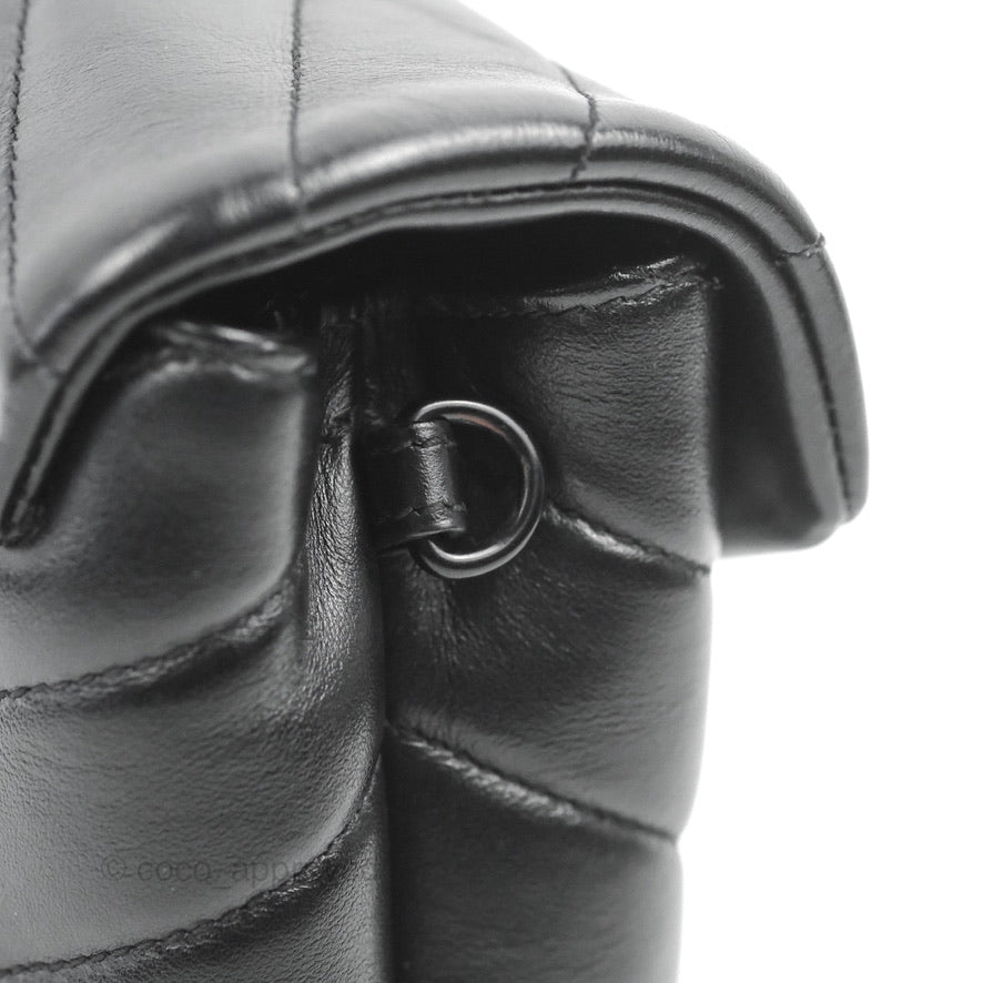 Saint Laurent Loulou Toy Quilted Leather Shoulder Bag Black