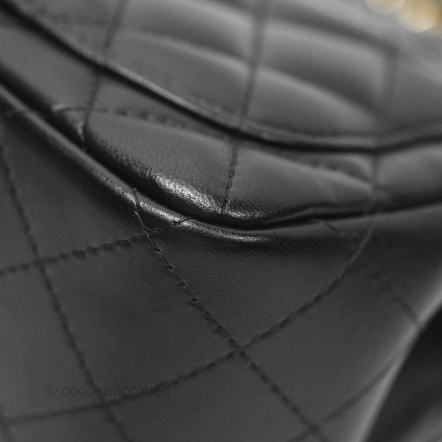 Chanel Mini Square Black Lambskin Gold Hardware