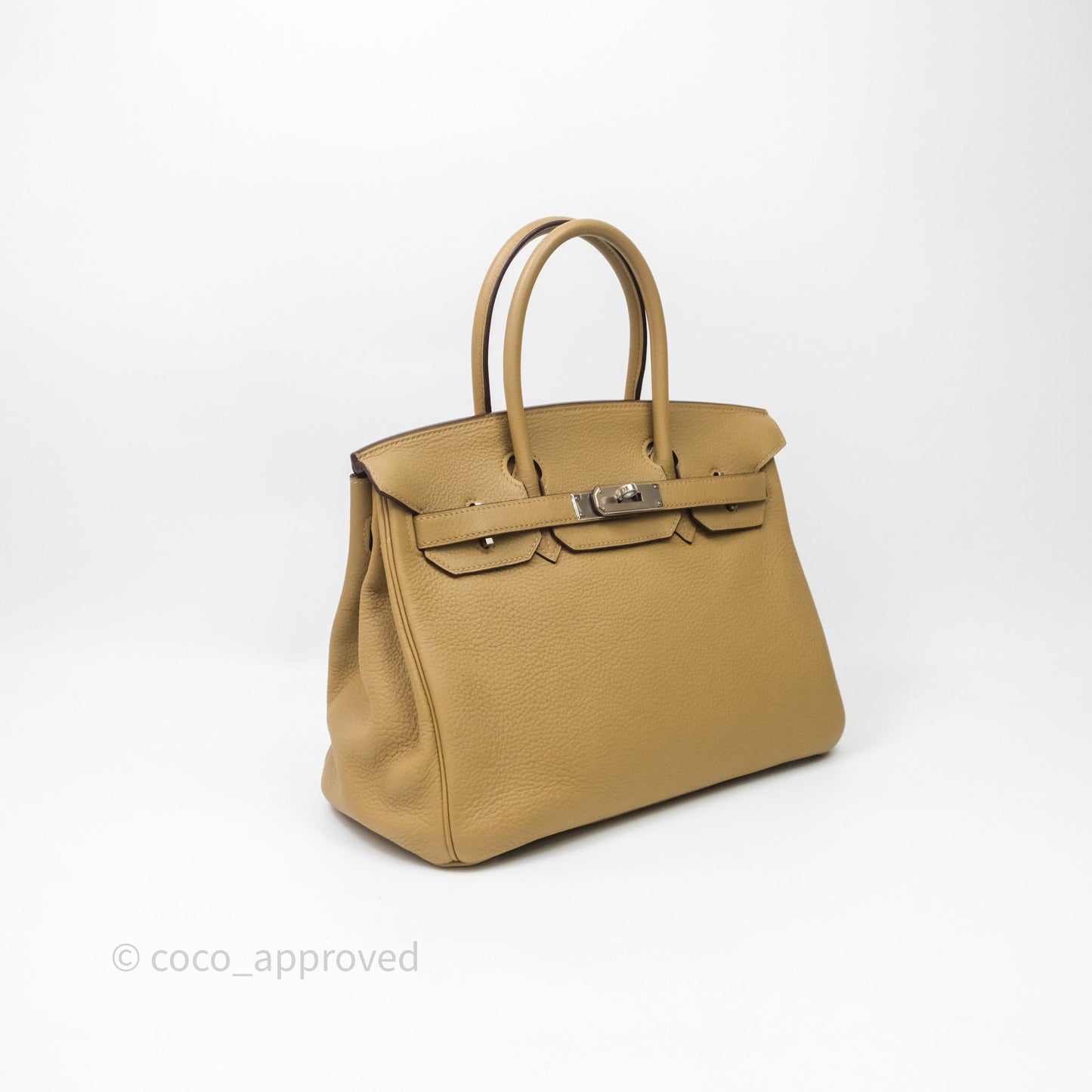 Hermès Birkin 30 Tabac-Camel 24 Togo Palladium Hardware