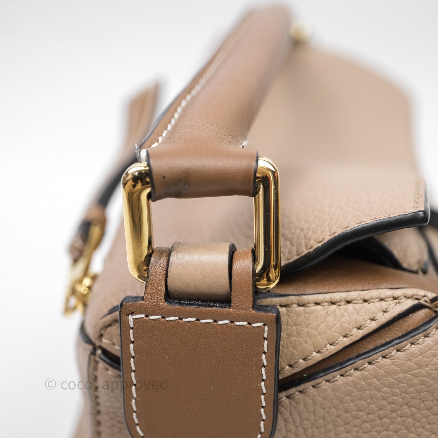 Loewe Small Puzzle Bag Sand Mink Grained Calfskin