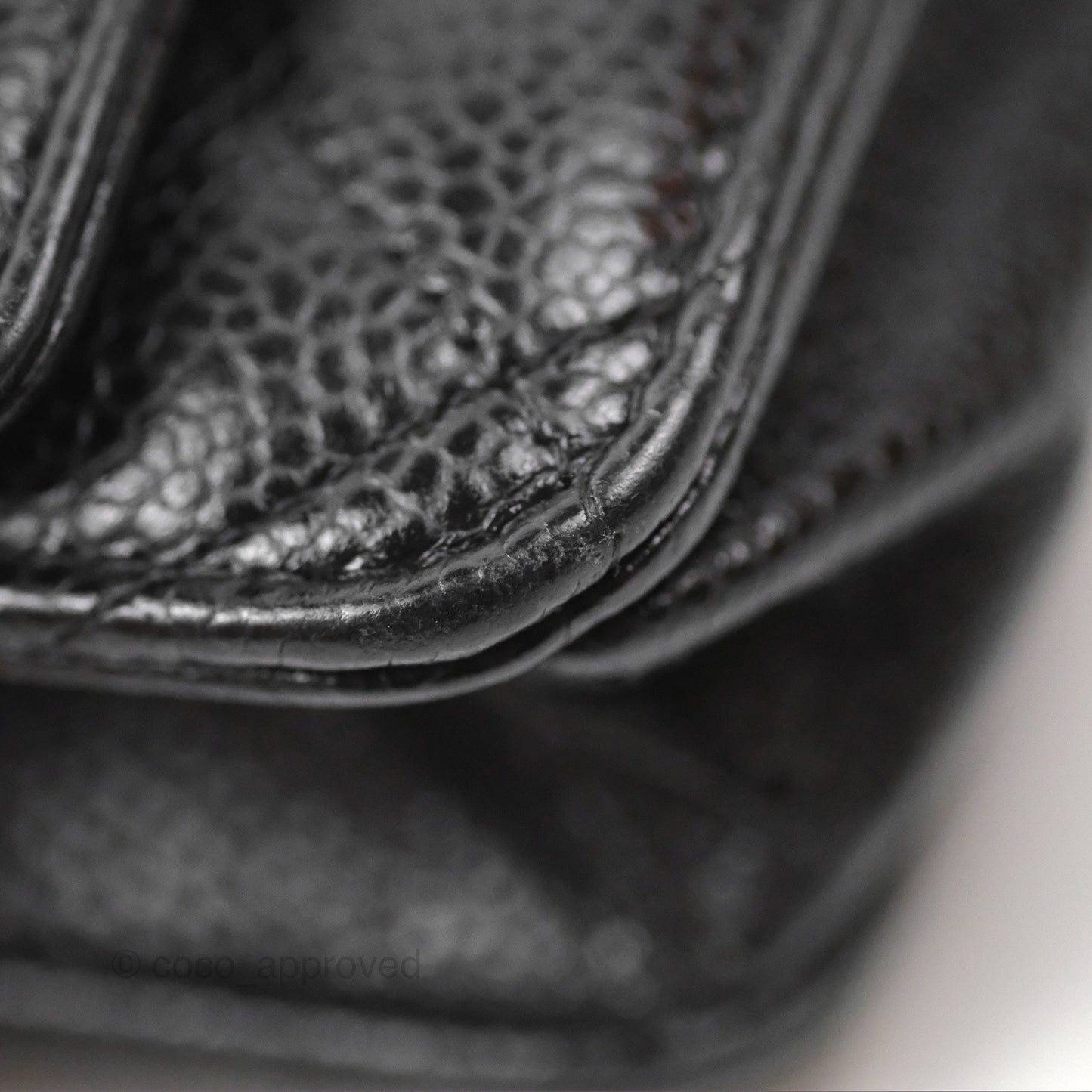 Chanel Quilted Classic Wallet On Chain WOC Black Caviar Silver Hardware