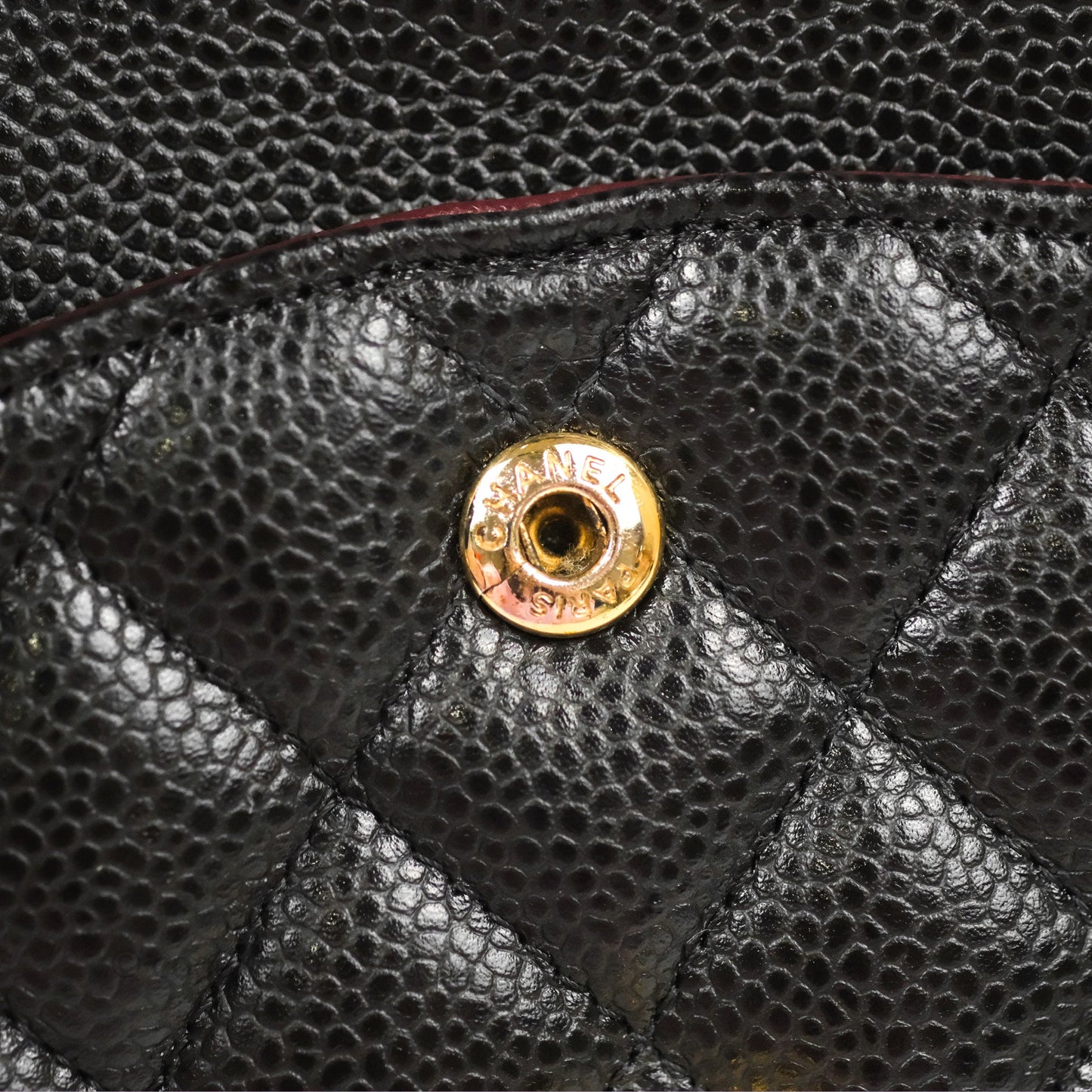Chanel Classic M/L Medium Flap Quilted Black Caviar Gold Hardware