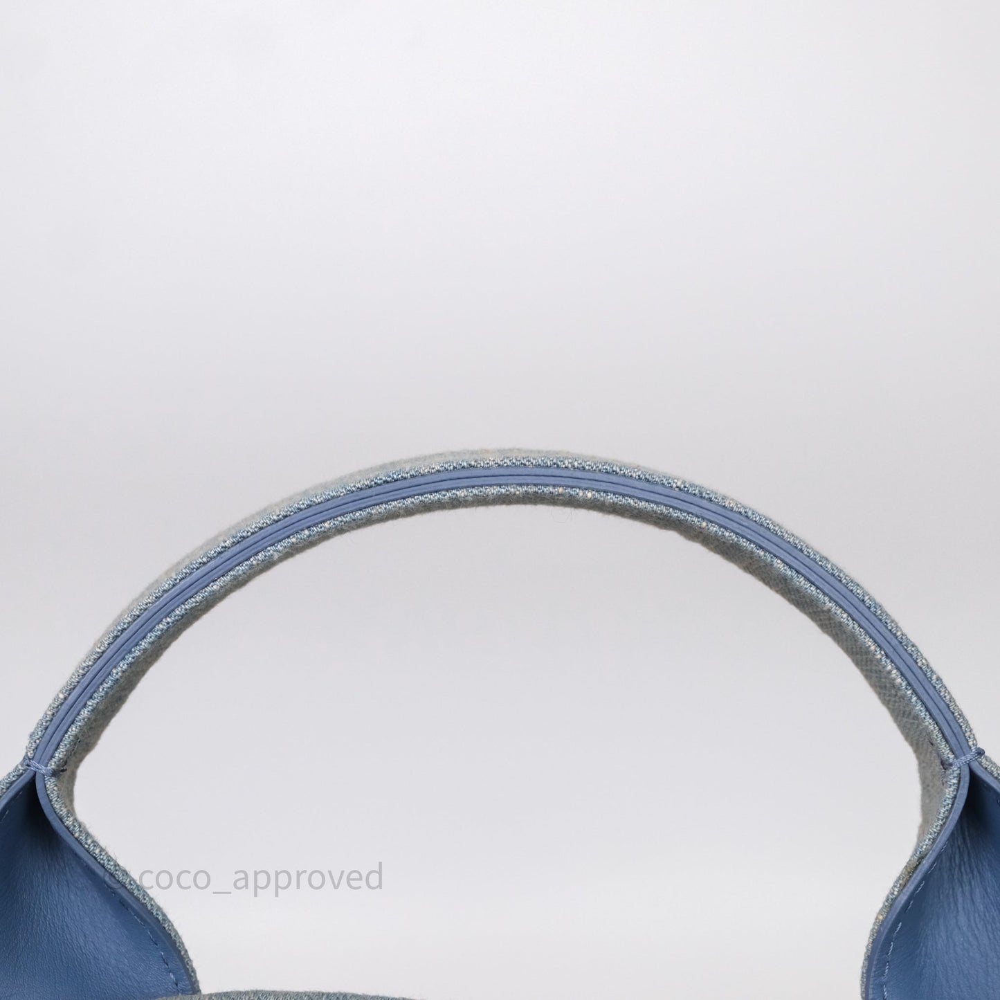 Chanel Large Deauville Tote Blue Washed Denim Matte Silver