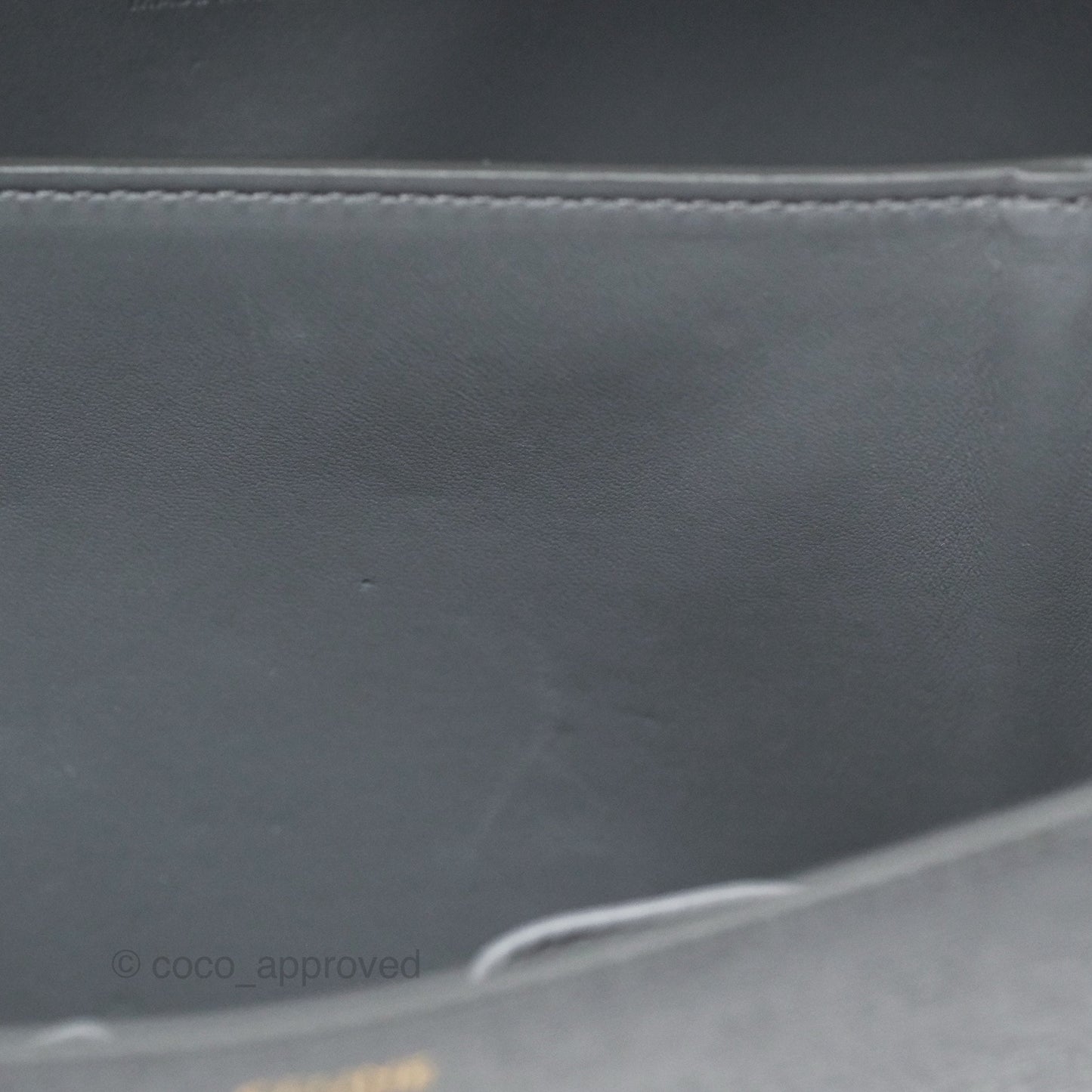 Celine Medium Classic Box Flap Grey Liege Calfskin