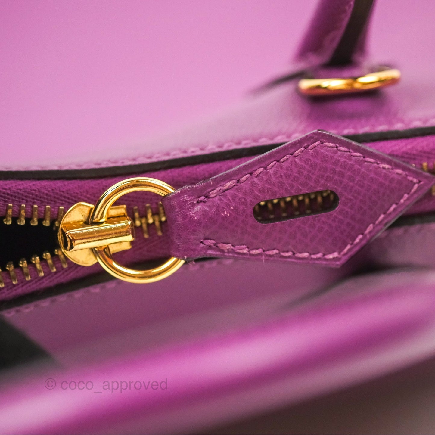 Hermès Bolide 1923 31 Purple Epsom Palladium Hardware