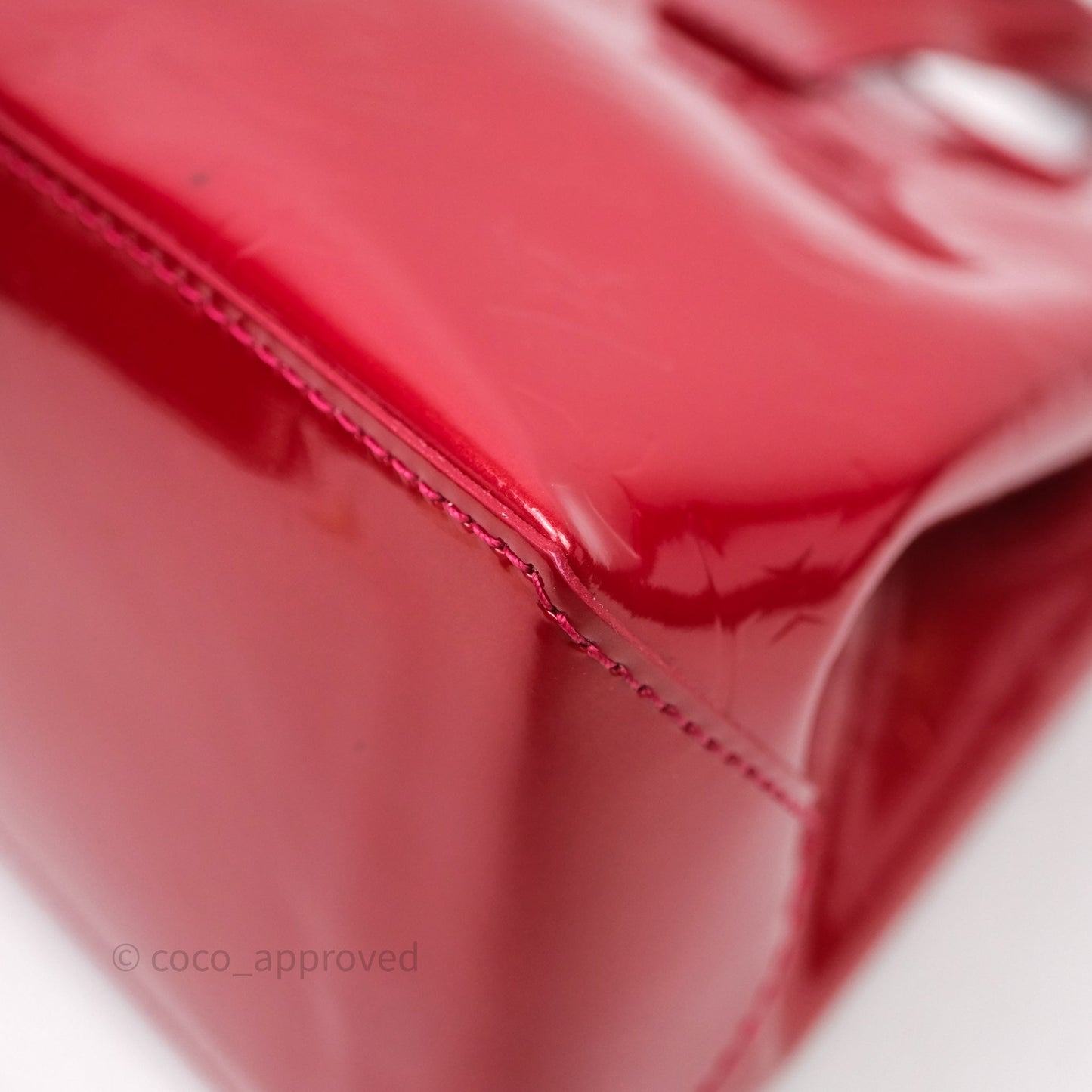 Louis Vuitton Vernis Wilshire Monogram Tote Bag Red