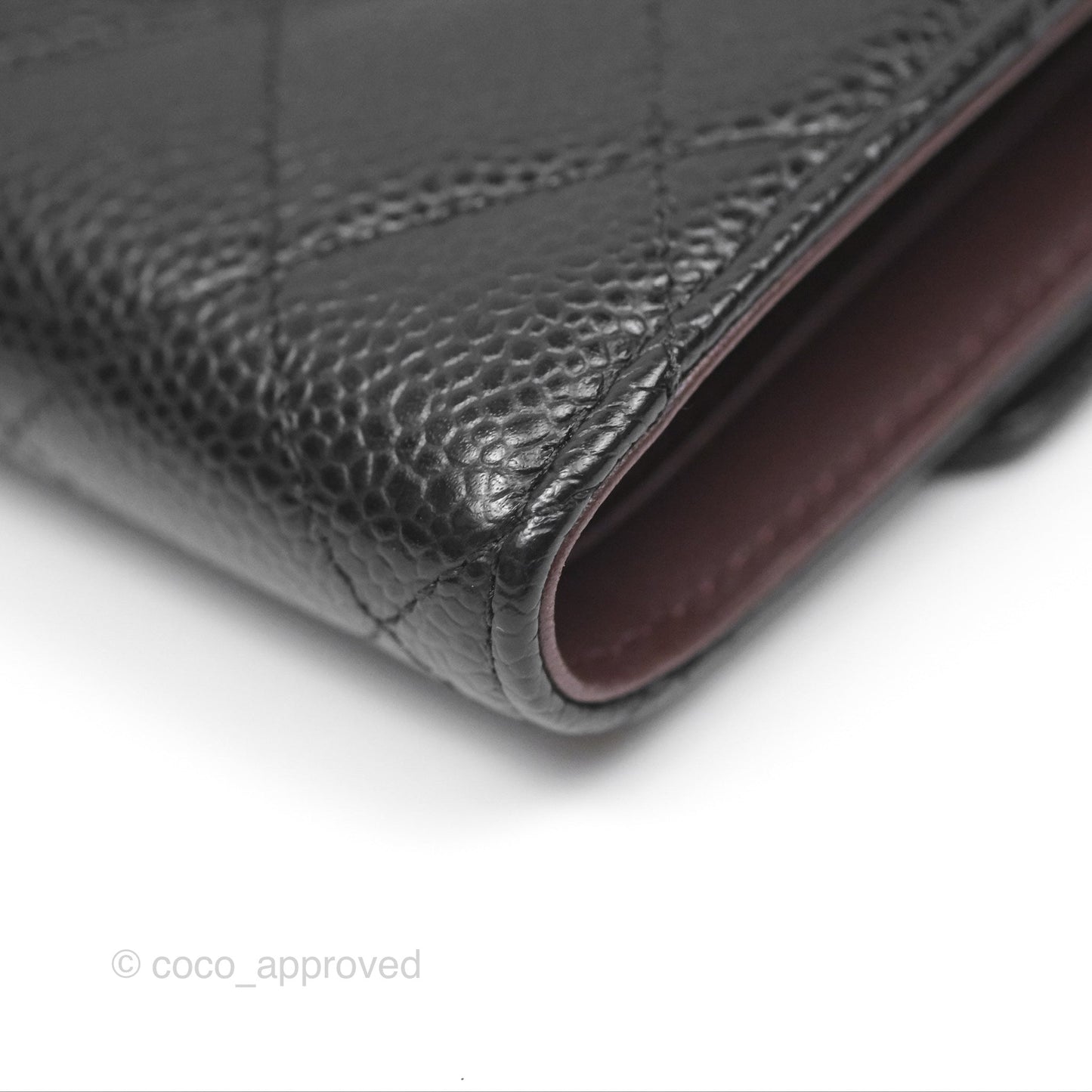 Chanel Classic Short Flap Wallet Black Caviar Silver Hardware