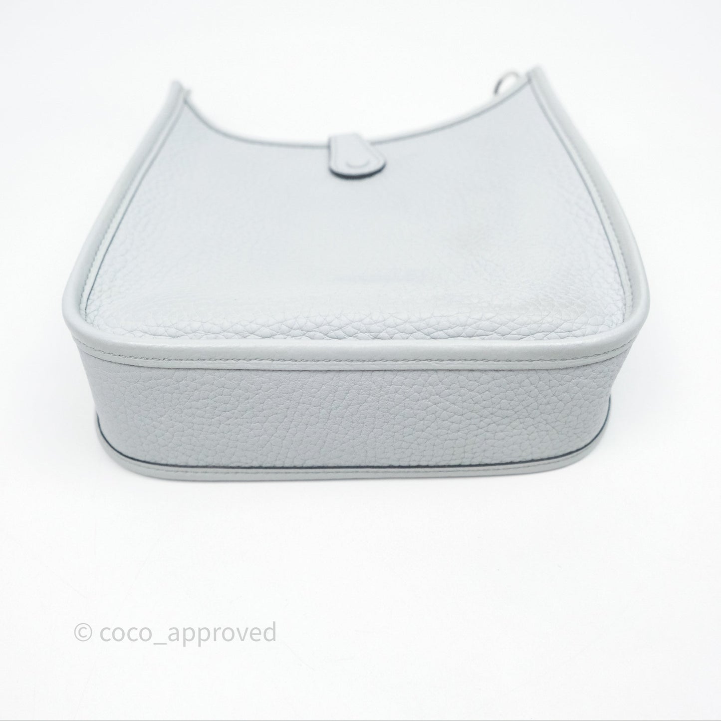 Hermès Mini Evelyne 16 Bleu Pale 08 Clemence Palladium Hardware