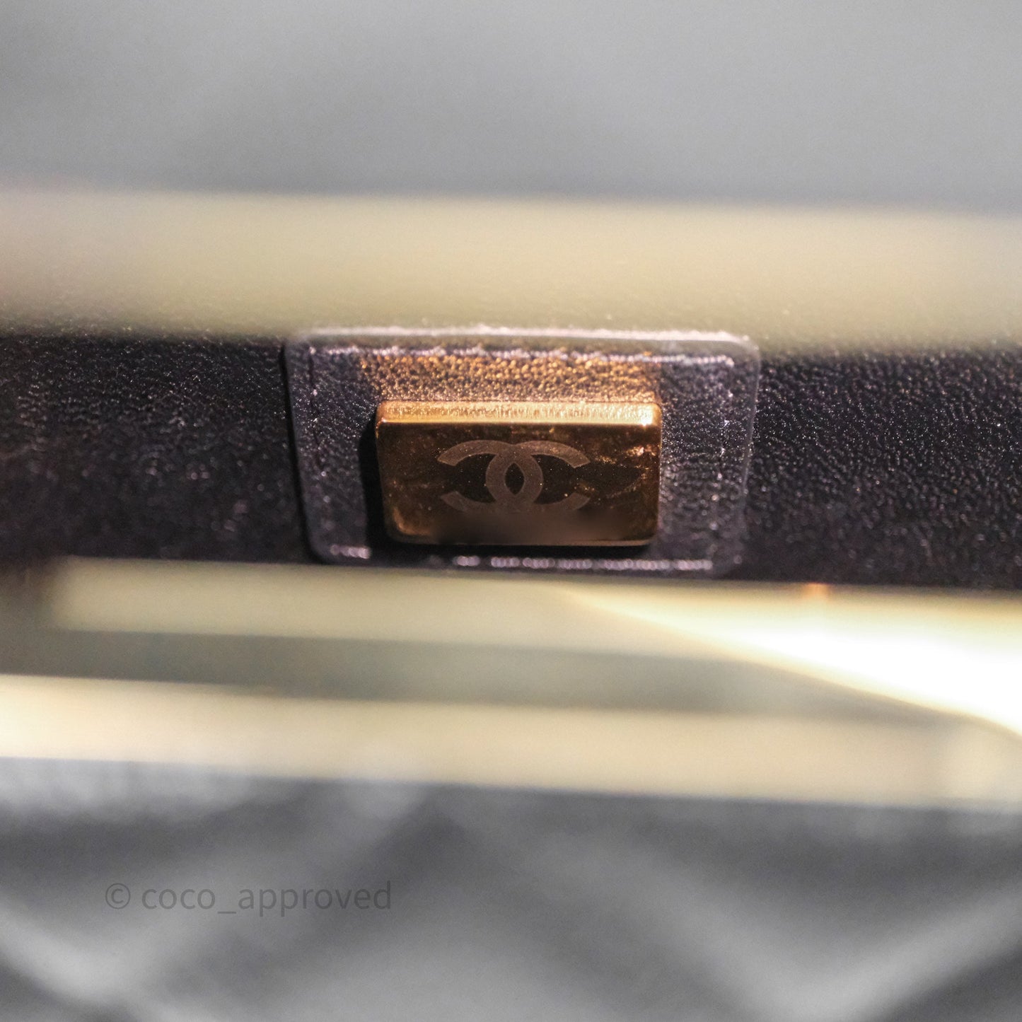 Chanel Evening Bag Caviar Black Gold Hardware
