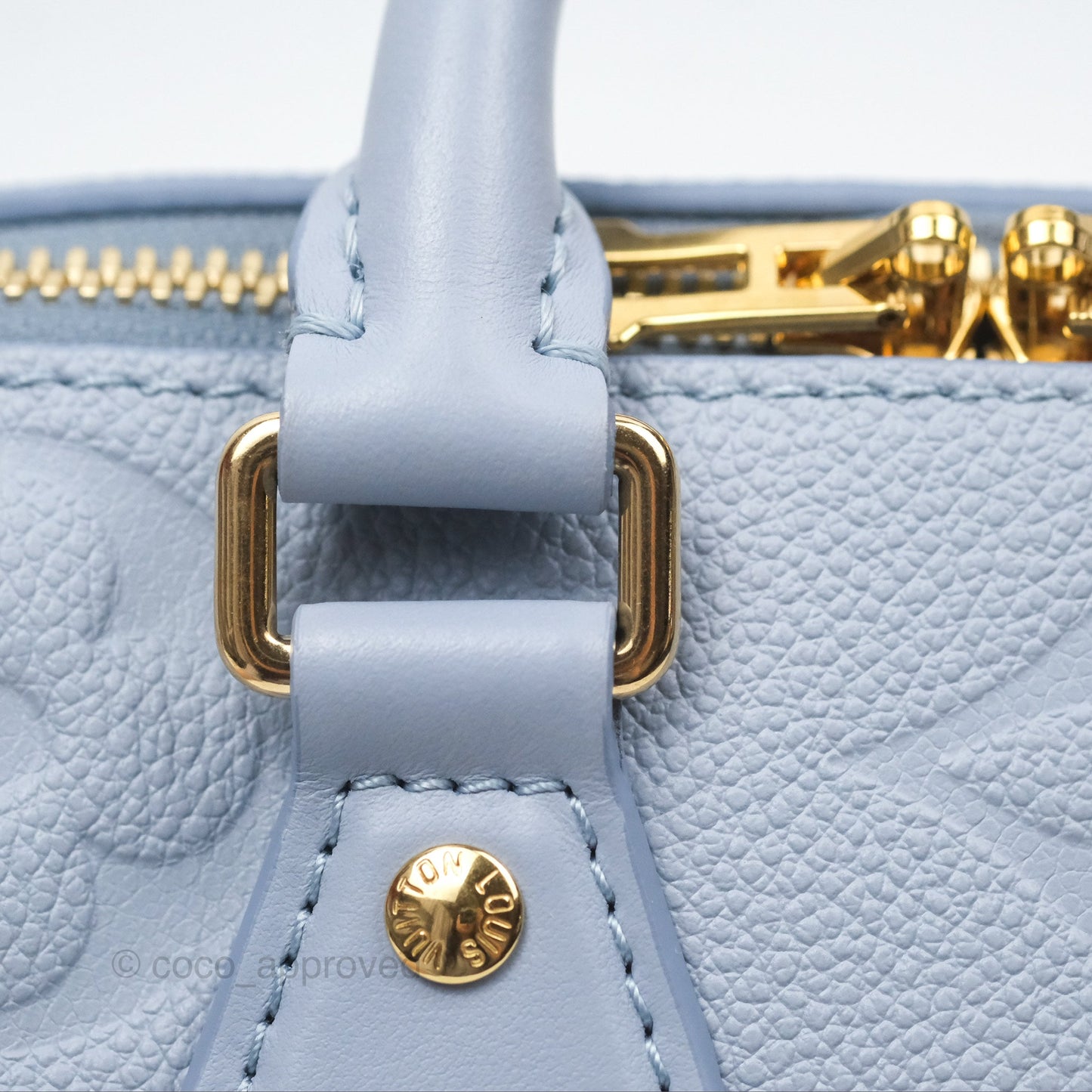 Louis Vuitton Speedy Bandoulière 20 Monogram Empreinte Leather Blue Hour