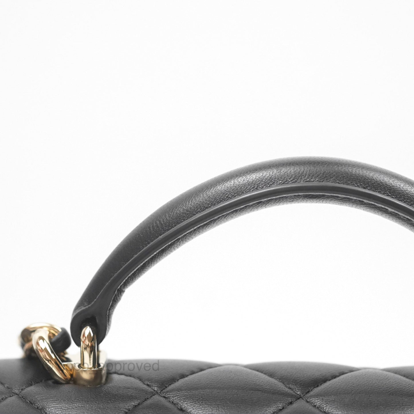 Chanel Top Handle Mini Rectangular Flap Bag Black Lambskin Gold Hardware