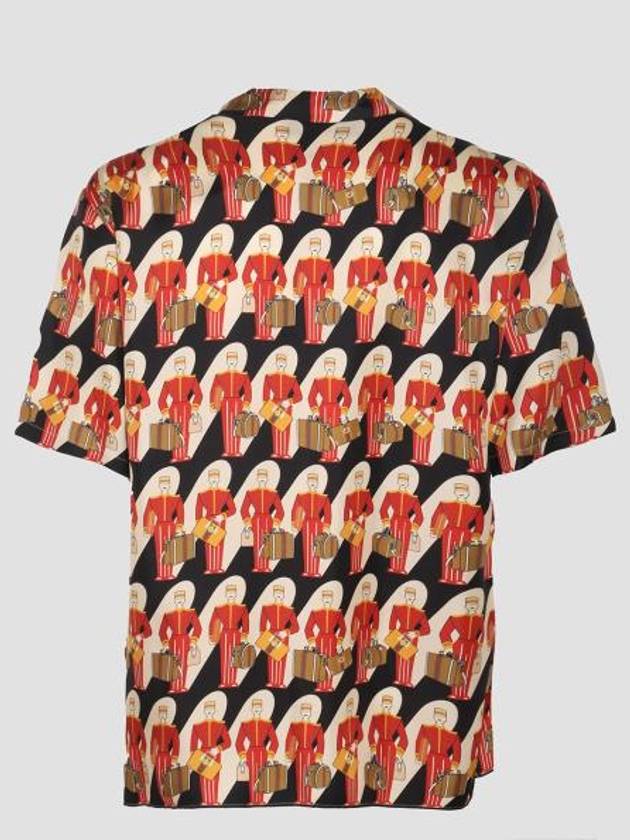 Luxury Gucci Trending 2025 Porter Print Silk Short Sleeve Shirt