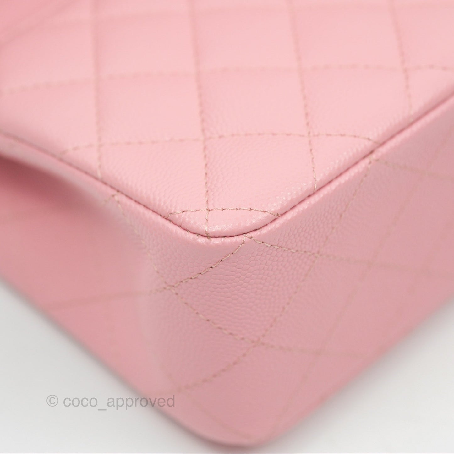 Chanel Small Classic Quilted Flap Sakura Pink Caviar Gold Hardware 22C