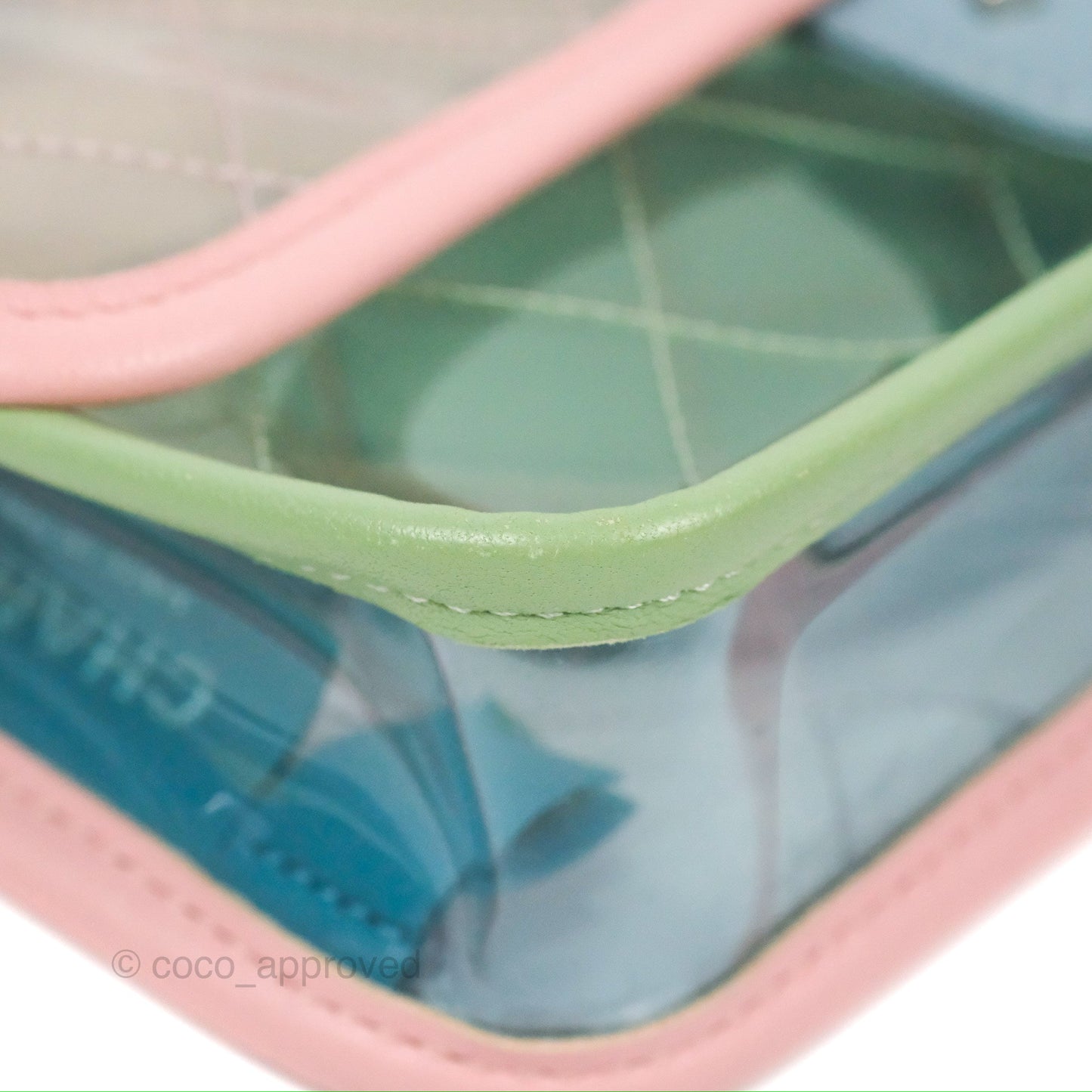 Chanel Mini Coco Splash Flap Bag PVC Lambskin Pink/Blue/Green Silver Hardware