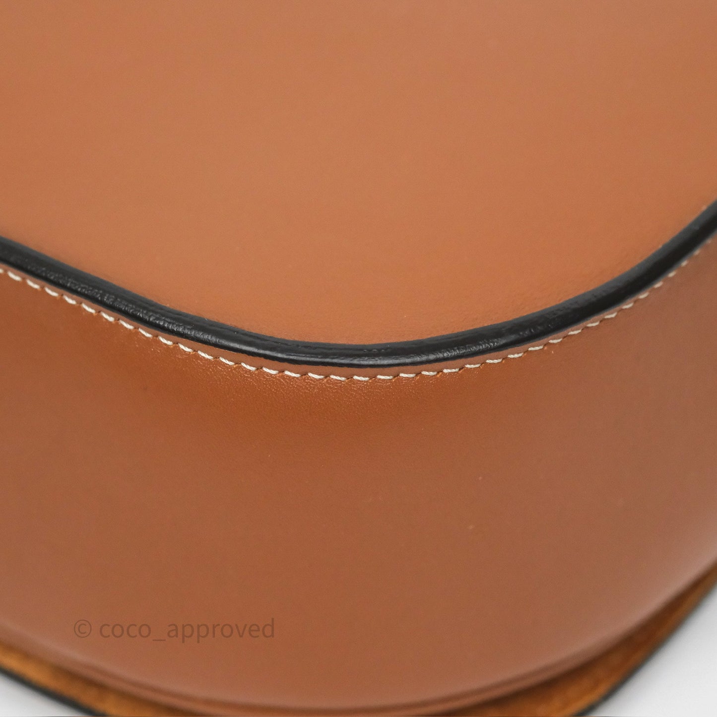 Celine Gold Studs Folco Cuir Triomphe in Smooth Calfskin Tan