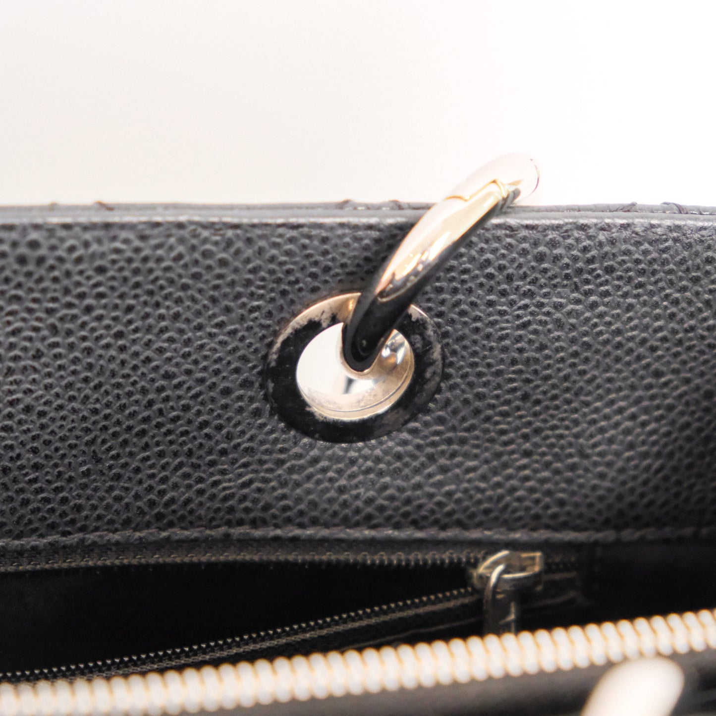 Chanel GST Black Caviar Silver Hardware
