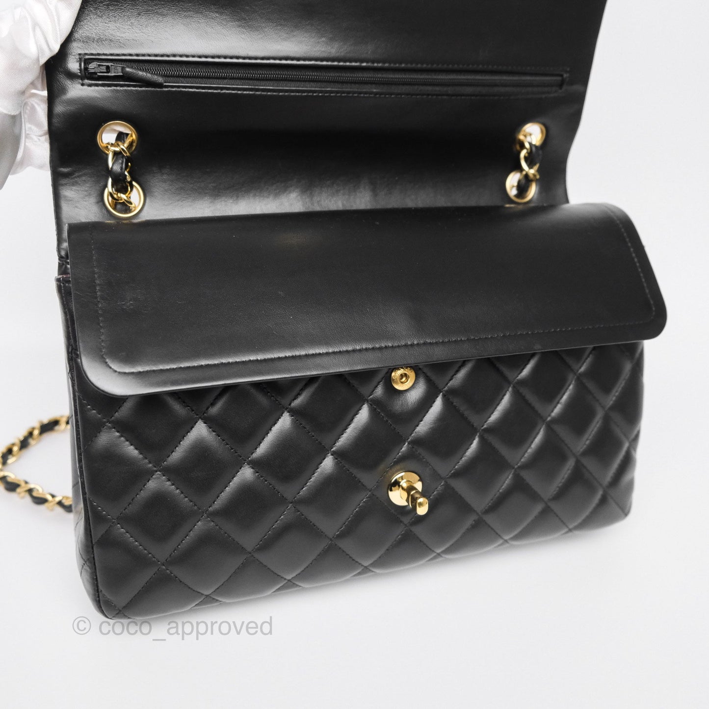 Chanel Jumbo Double Flap Black Lambskin Gold Hardware⁣⁣