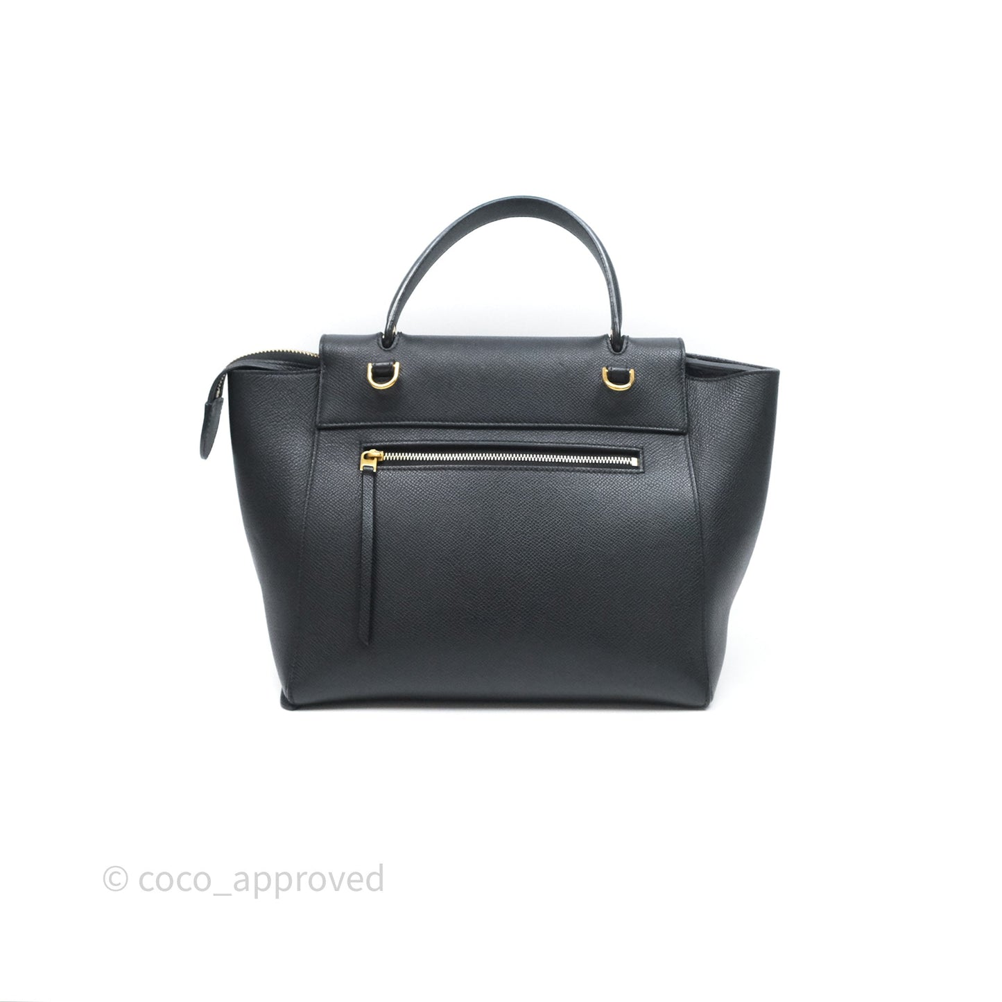 Celine Micro Belt Bag Black Grained Calfskin Gold Hardware