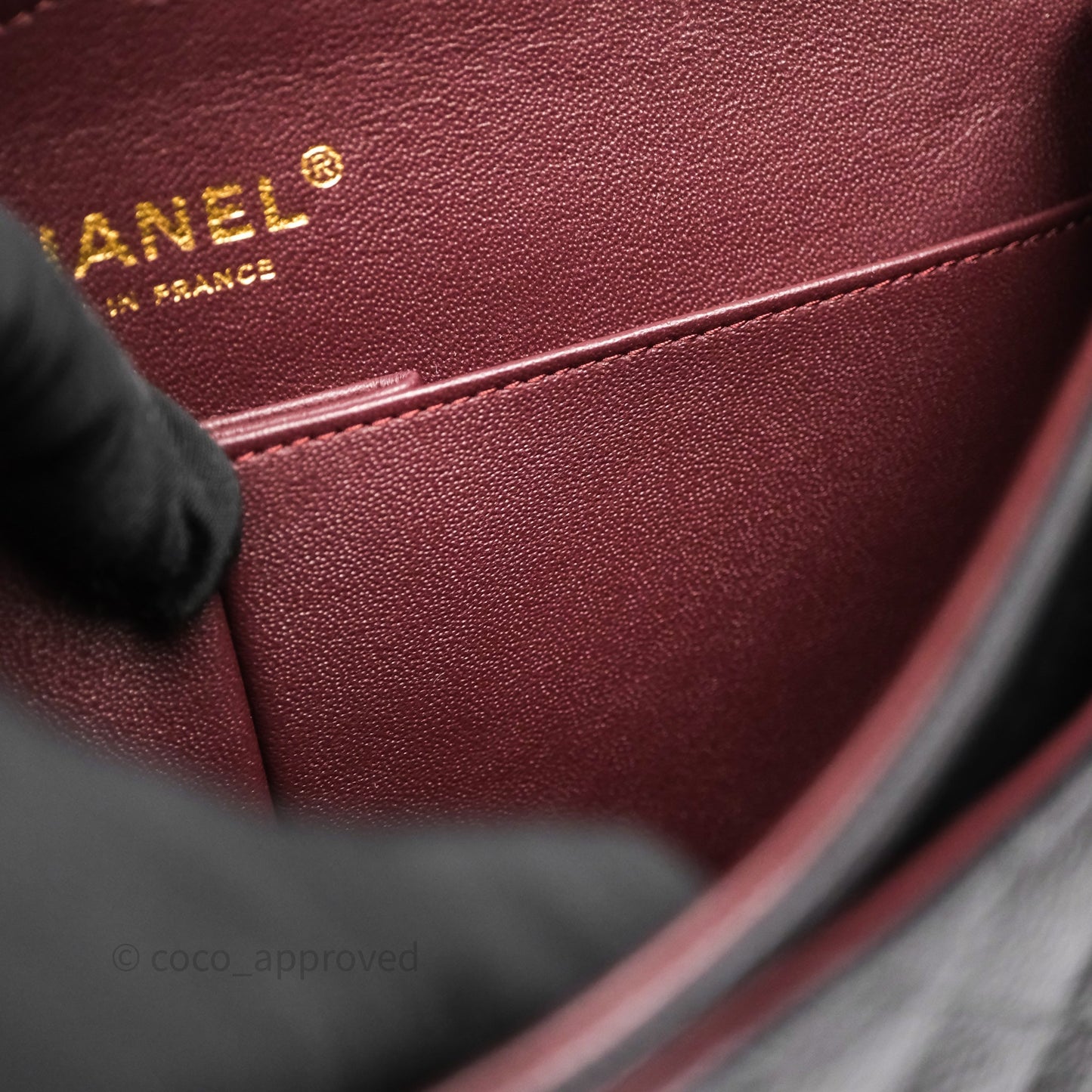 Chanel Classic M/L Medium Flap Quilted Black Caviar Gold Hardware