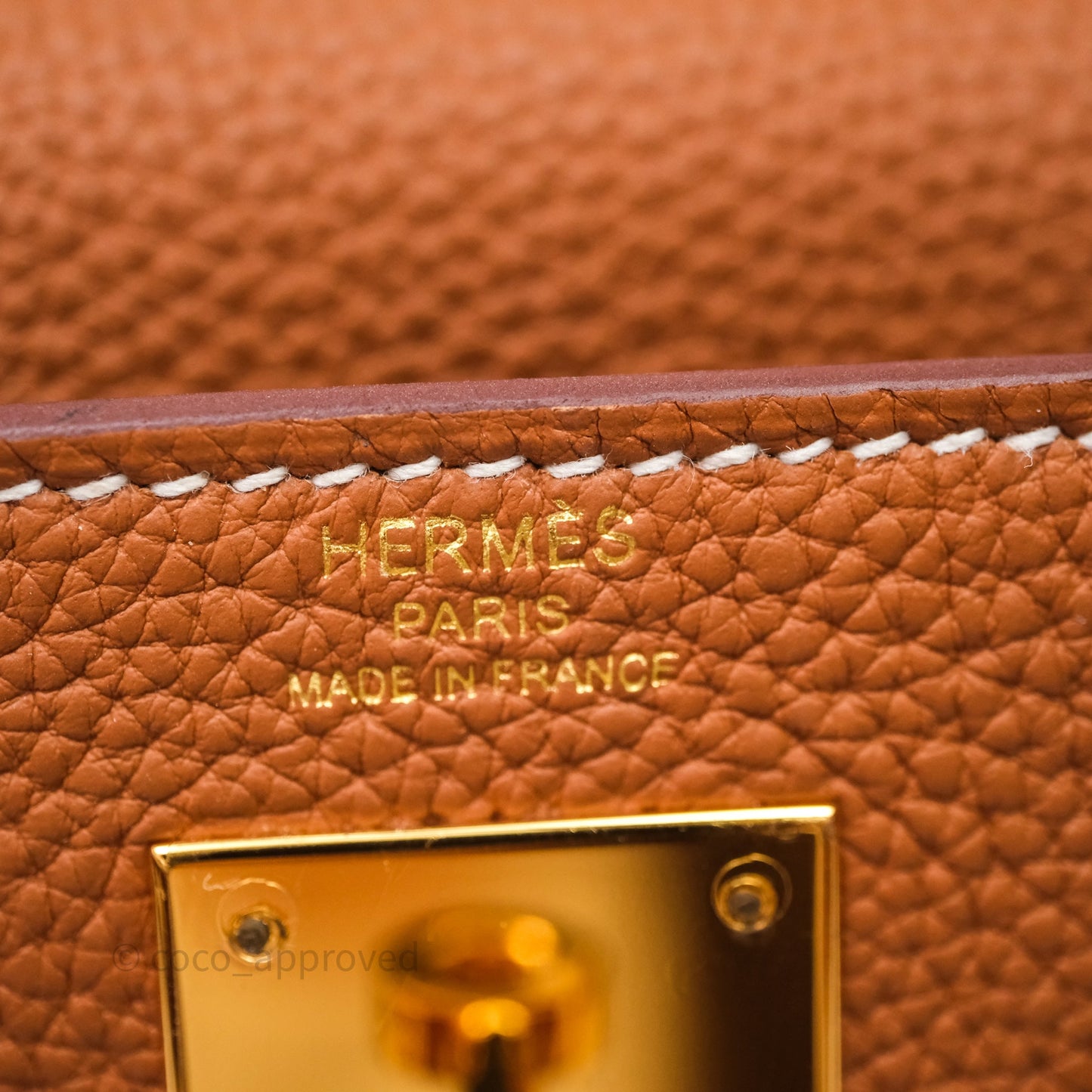 Hermes Kelly 28 Gold Togo Gold Hardware