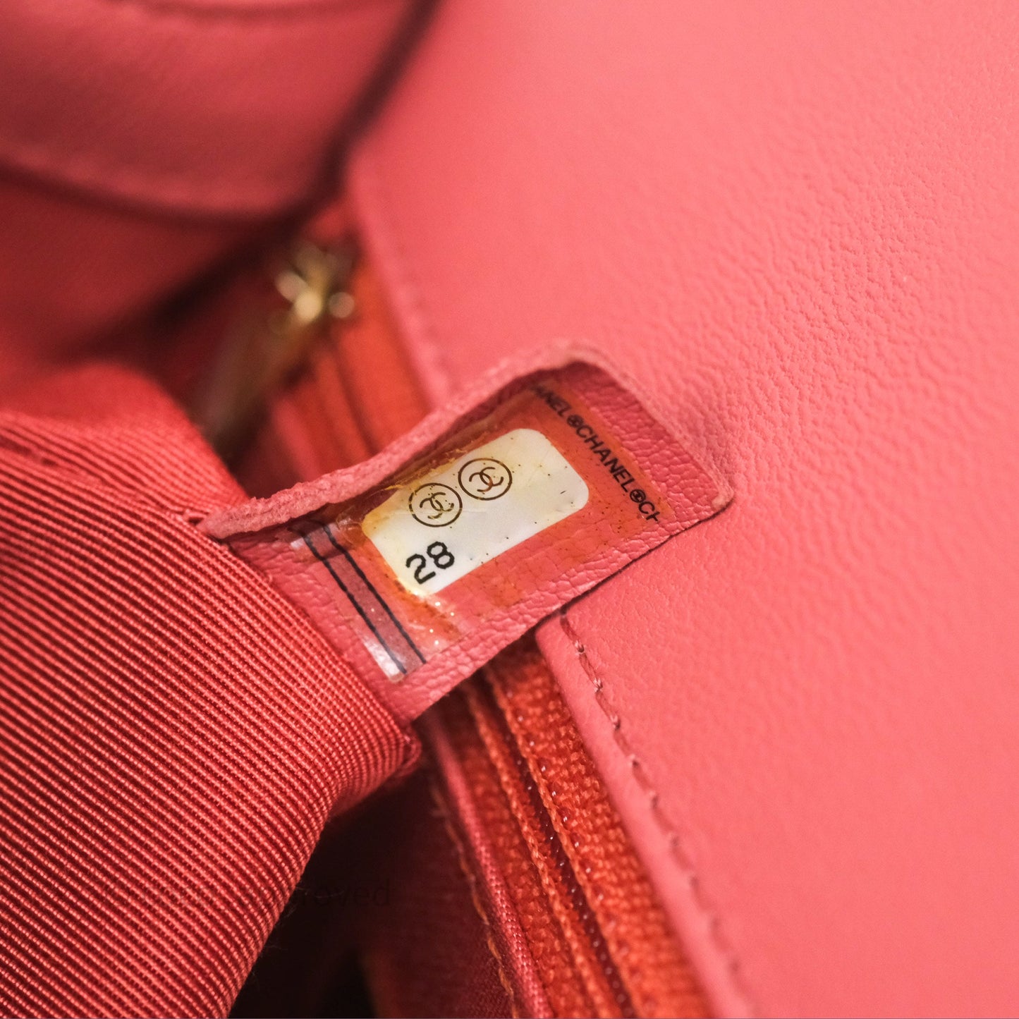 Chanel Quilted Small Chain Infinity Handle Bag Pink Lambskin Aged Gold Hardware