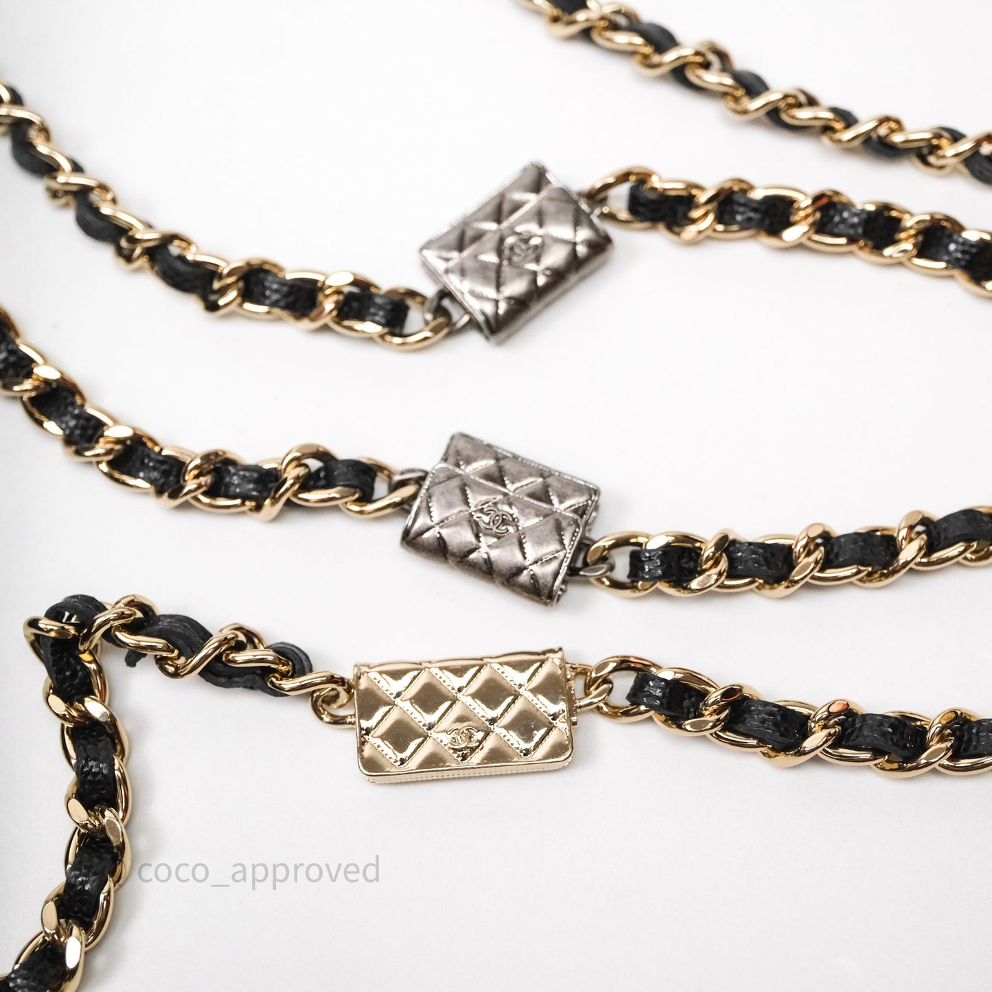 Chanel Quilted WOC with Charms Black Caviar Gold Hardware
