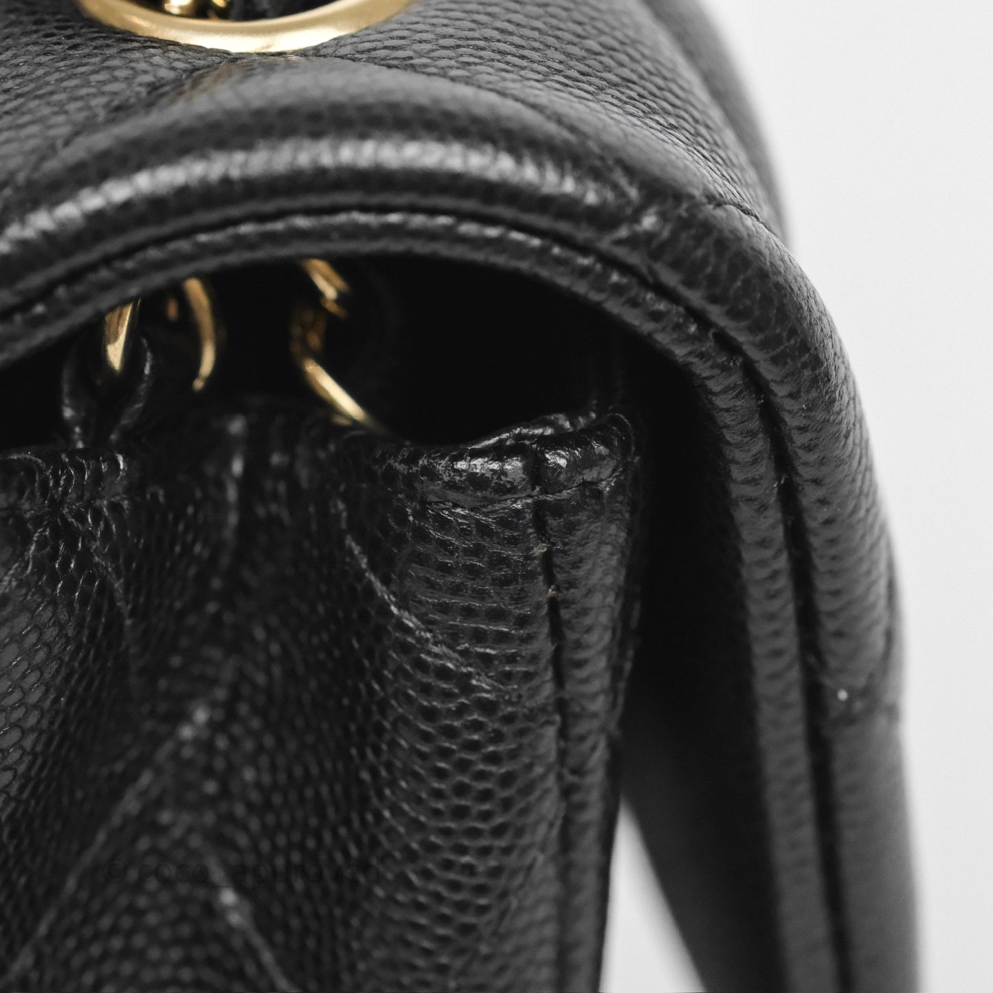 Chanel Mini Rectangular Quilted Black Caviar Gold Hardware