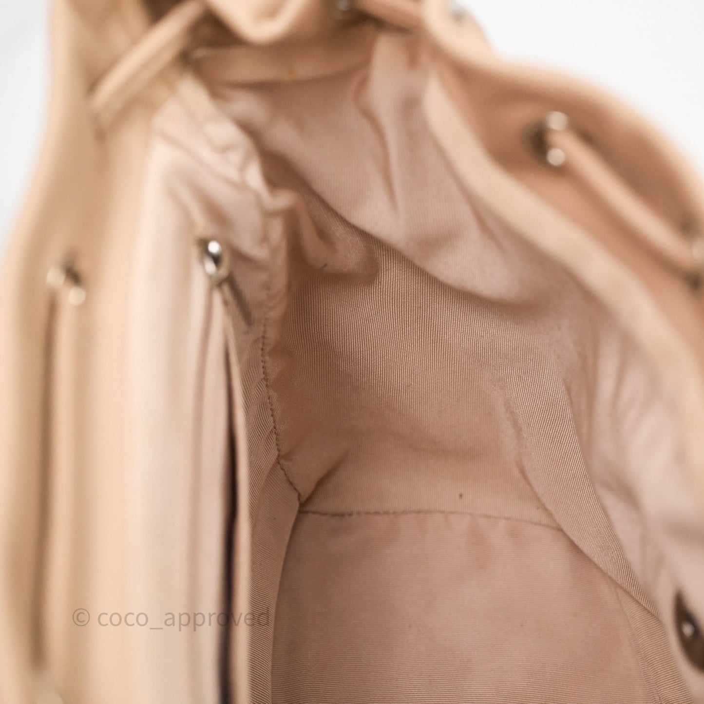 Chanel Quilted Small Urban Spirit Backpack Beige Lambskin Silver Hardware