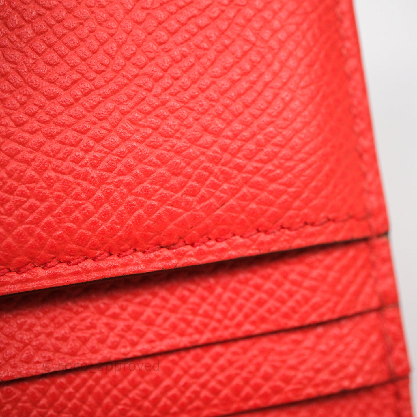 Hermes Bearn Wallet Rouge Tomate S5 Epsom Gold Hardware