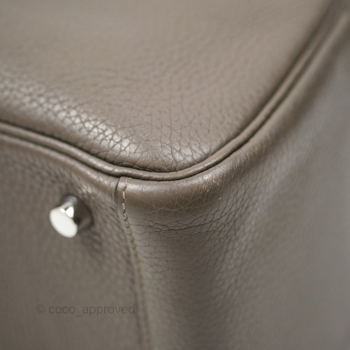Hermès Lindy 26 Etain 8F Clemence Palladium Hardware