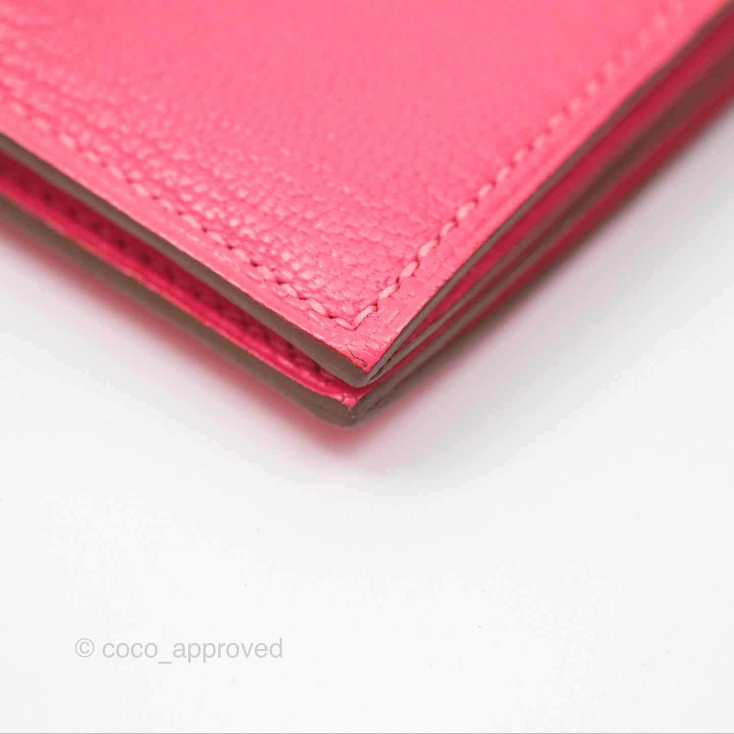 Hermès Bearn Mini Wallet Rose Lipstick U5 Chevre Mysore Palladium Hardware