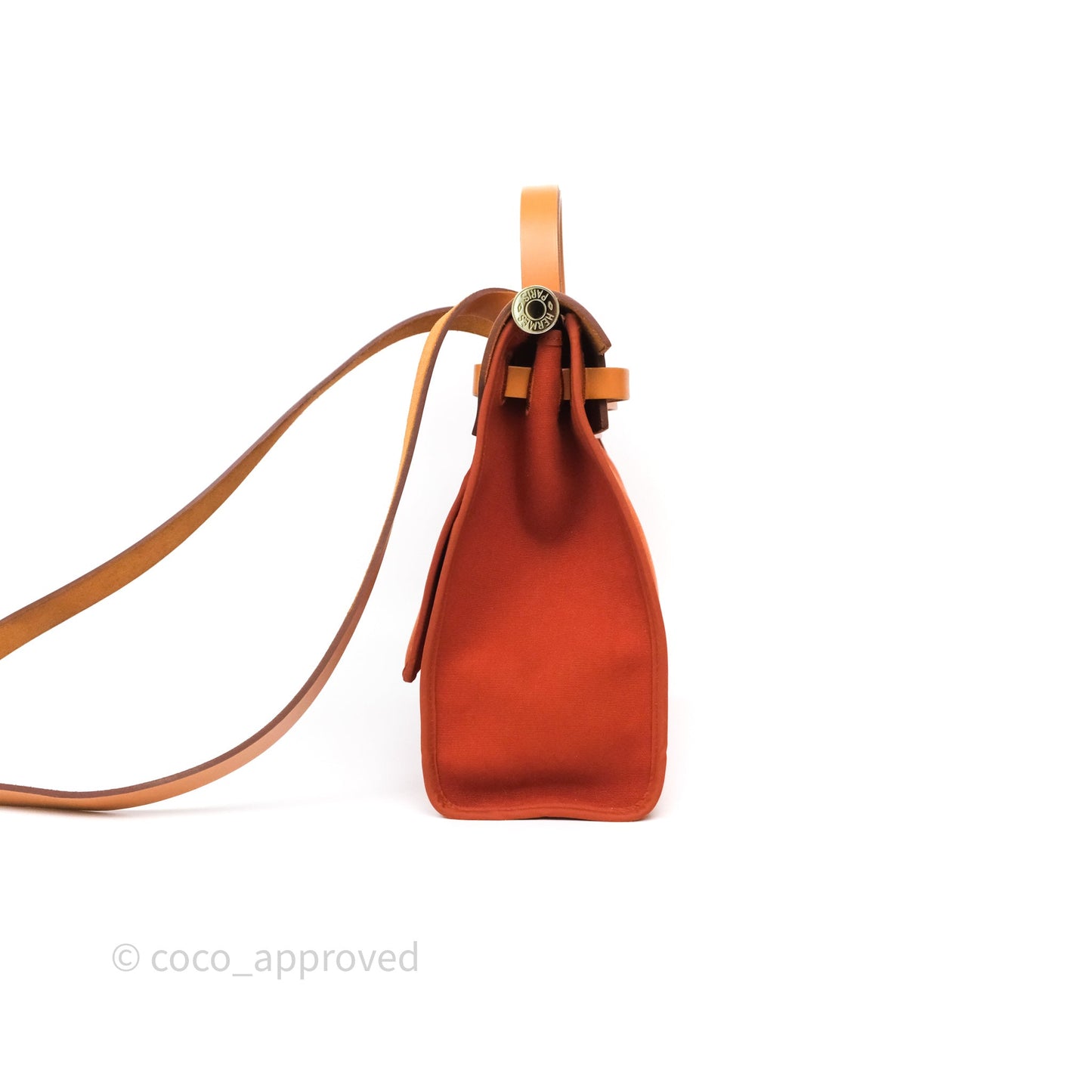 Hermès Herbag Zip 31 Cuivre Canvas Palladium Hardware