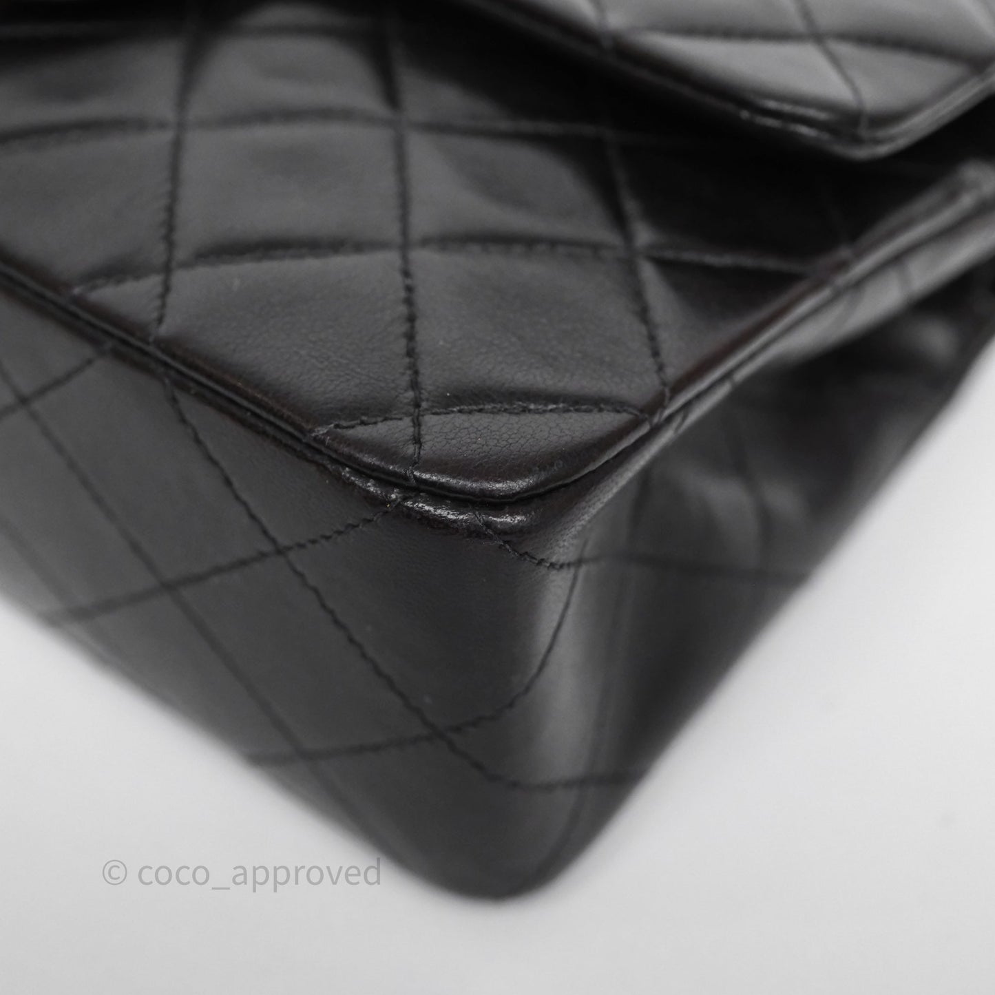 Chanel Vintage Small Classic Flap Black Lambskin 24K Gold Hardware