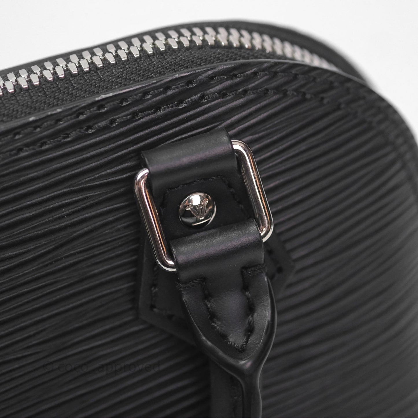 Louis Vuitton Alma Nano Black Silver Hardware