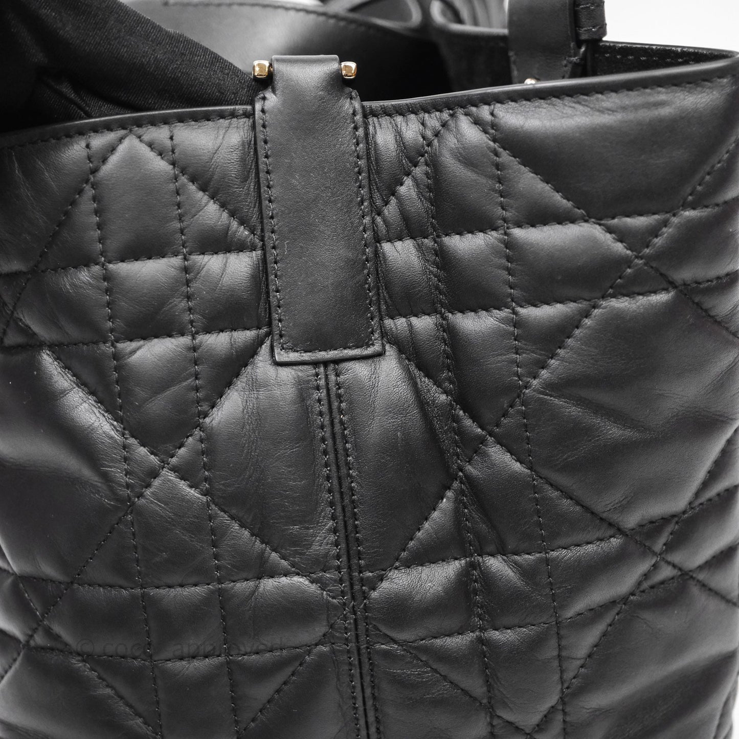 Christian Dior Medium Dior Toujours Bag Black Macrocannage Calfskin