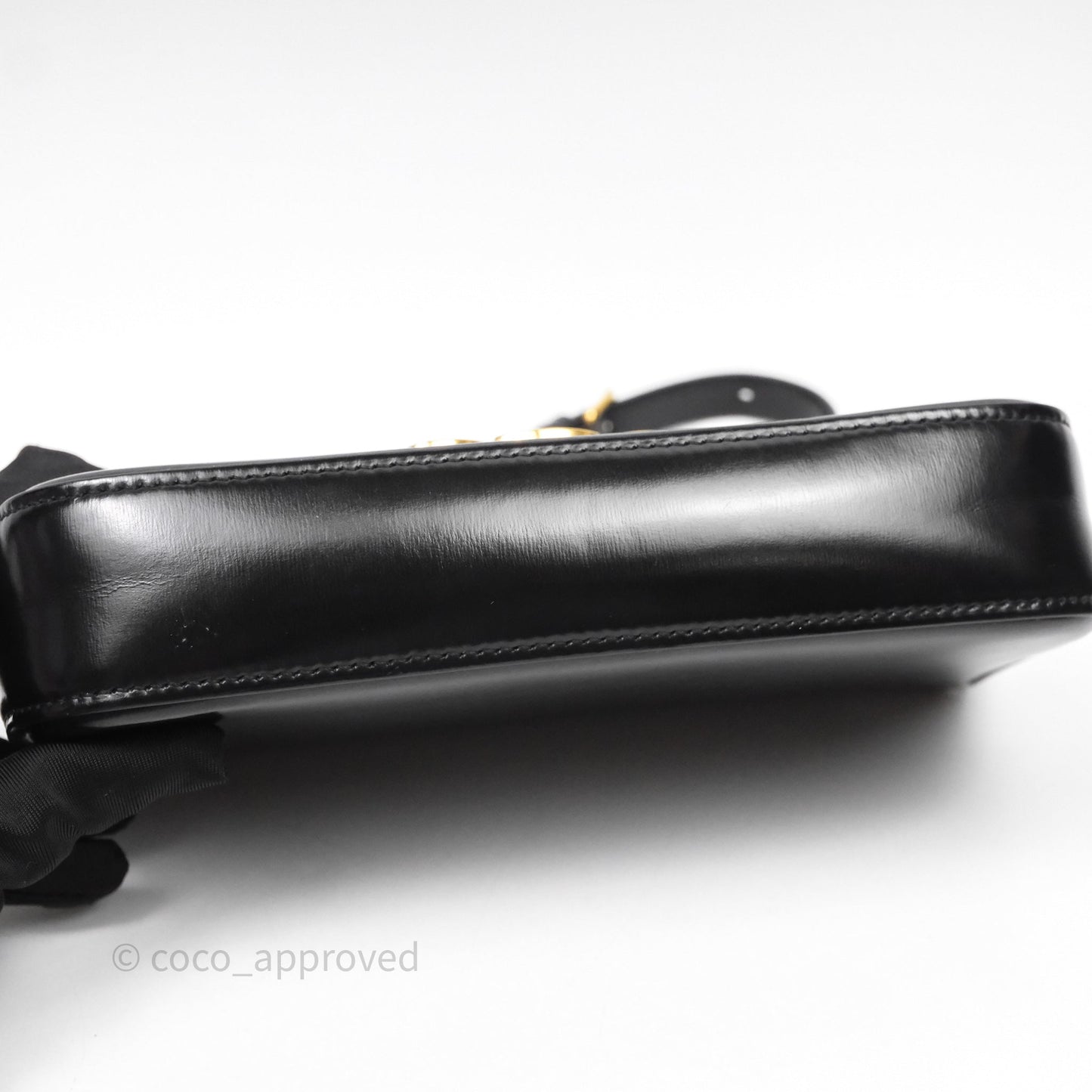 Celine Triomphe Shoulder Bag Black Calfskin
