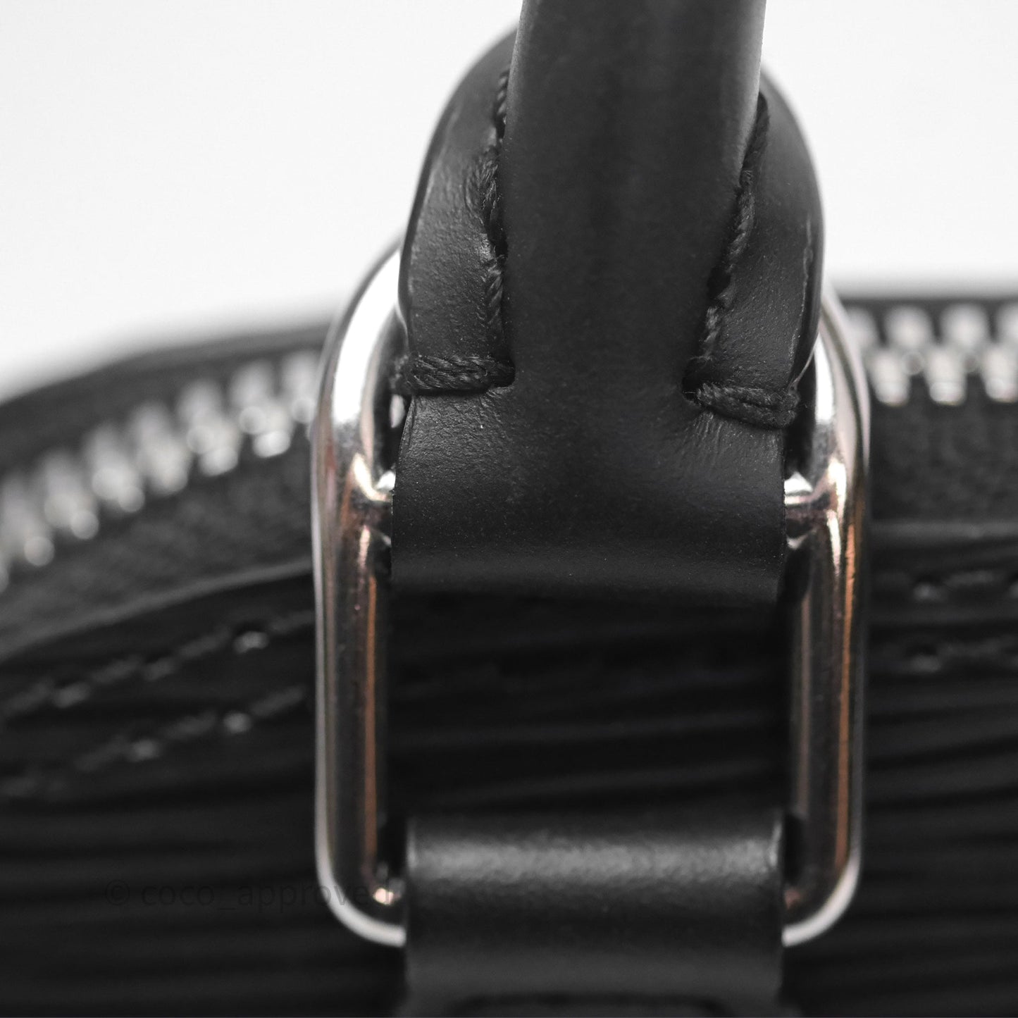 Louis Vuitton Alma Nano Black Silver Hardware