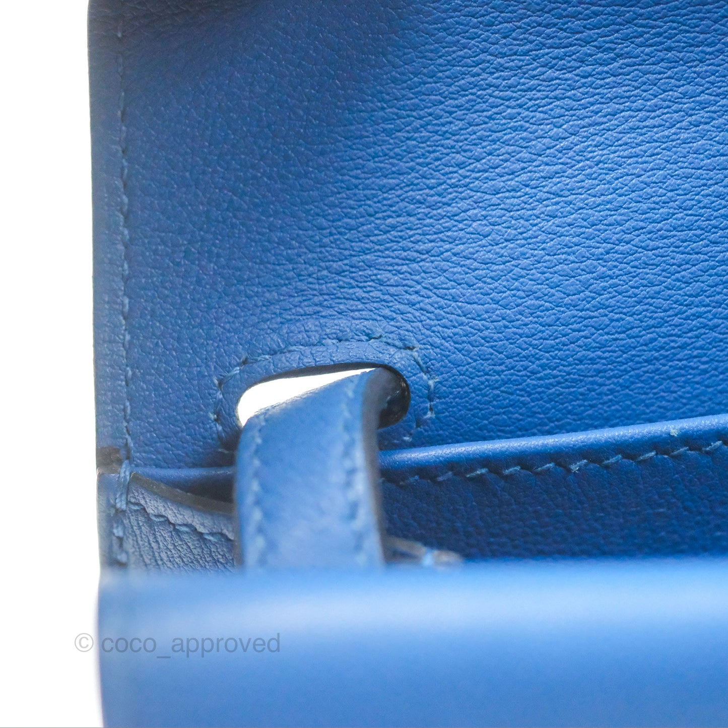 Hermès Halzan 22 Mini Bleu Zellige Swift Palladium Hardware
