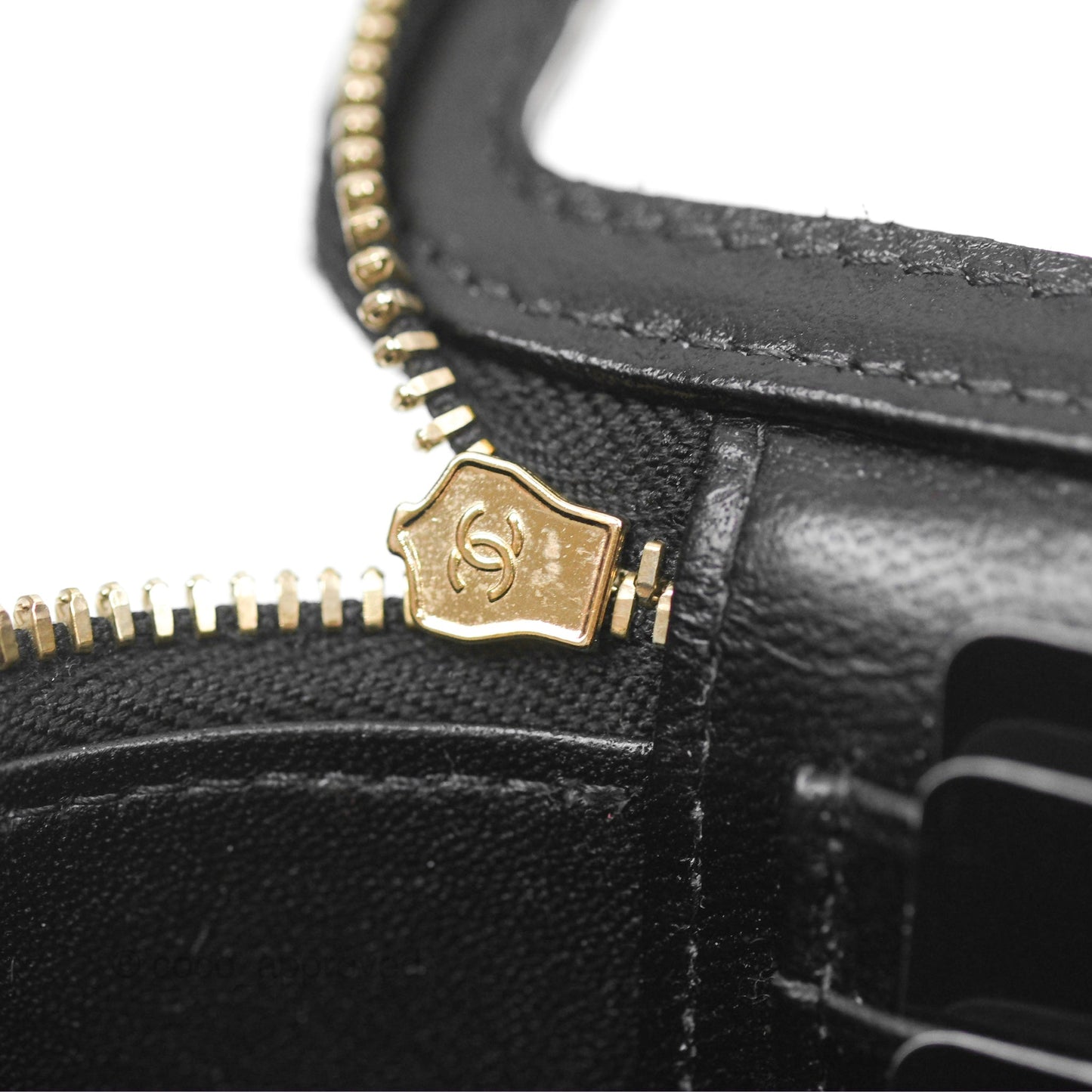 Chanel Vanity Rectangular Metal Top Handle Black Lambskin Aged Gold Hardware 22B