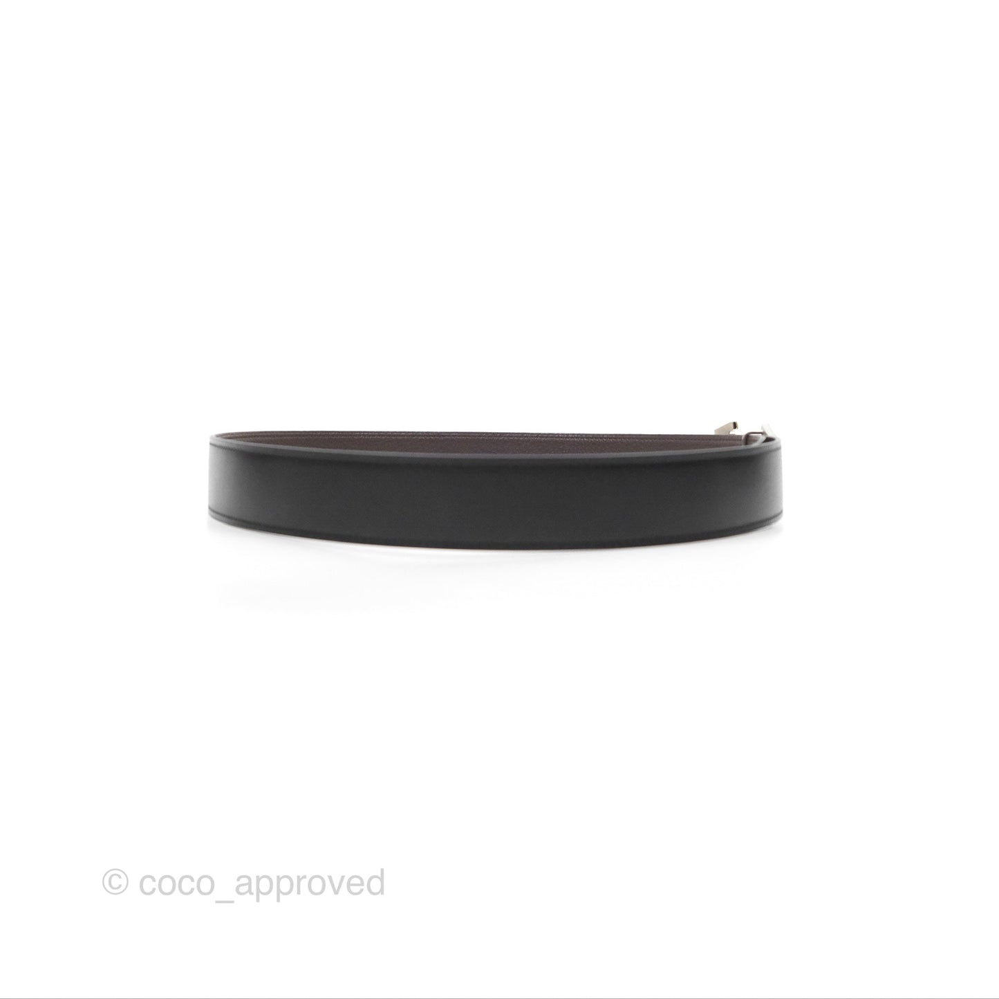 Hermès Smile H Reversible Belt 32mm Black Box Leather Palladium Hardware
