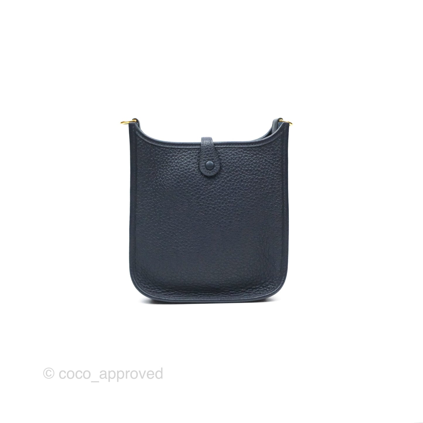 Hermès Mini Evelyne 16 Bleu Nuit 2Z Clemence Gold Hardware