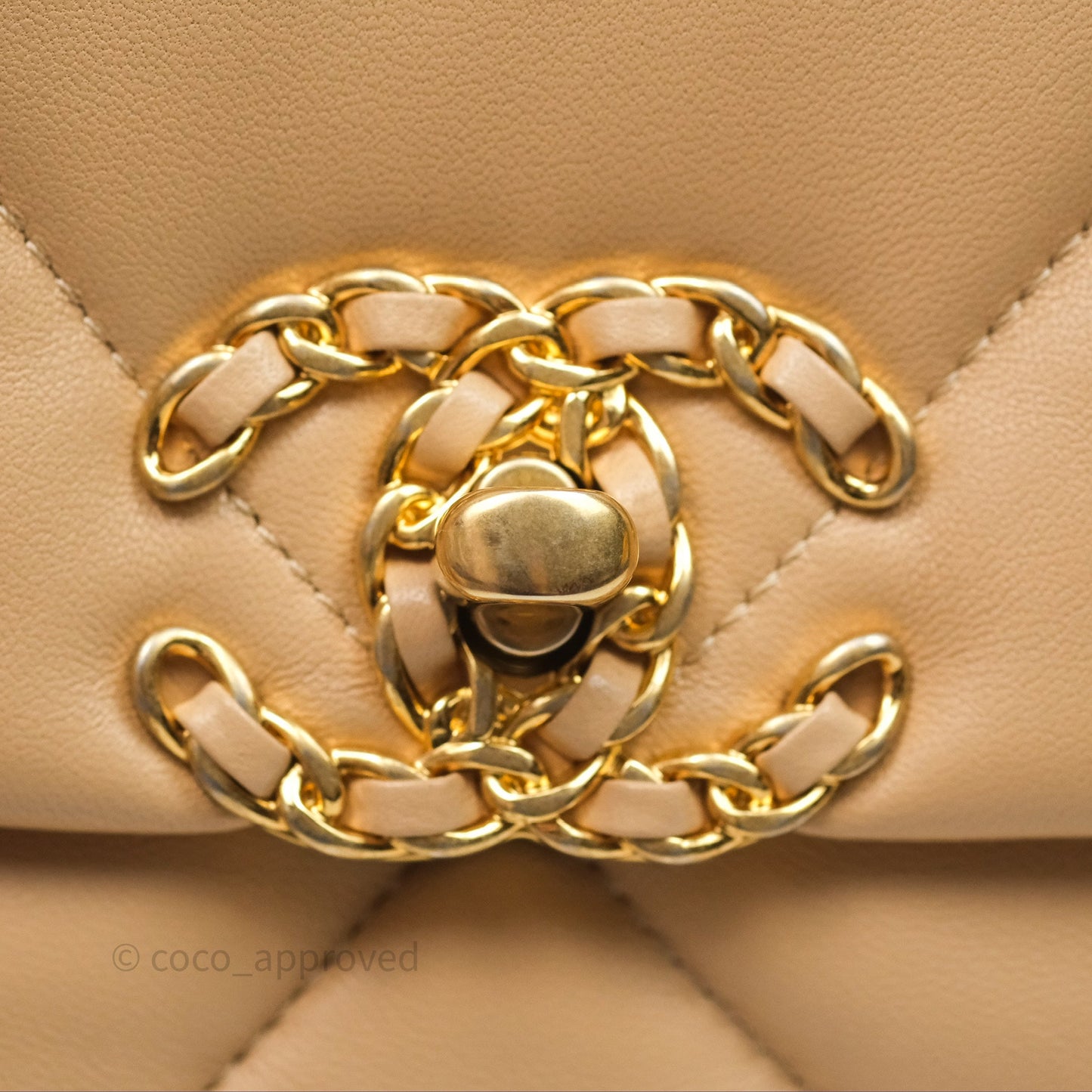 Chanel 19 Small Beige Mixed Hardware