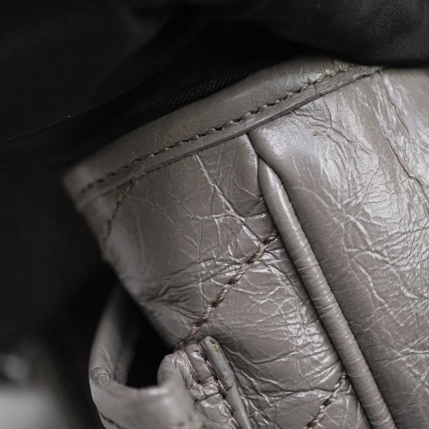 Saint Laurent Medium Niki Chain Bag Crinkled Calfskin Grey