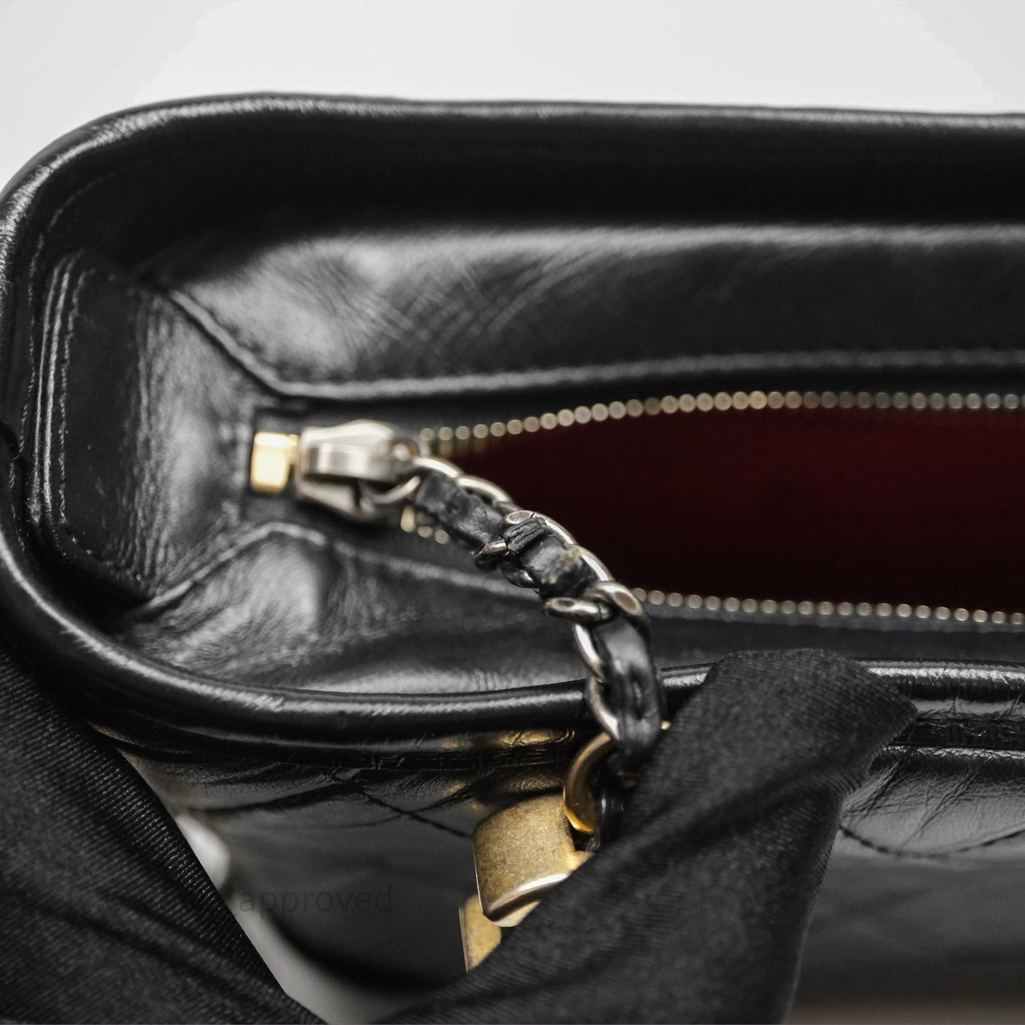 Chanel Small Gabrielle Hobo Quilted Black Aged Calfskin