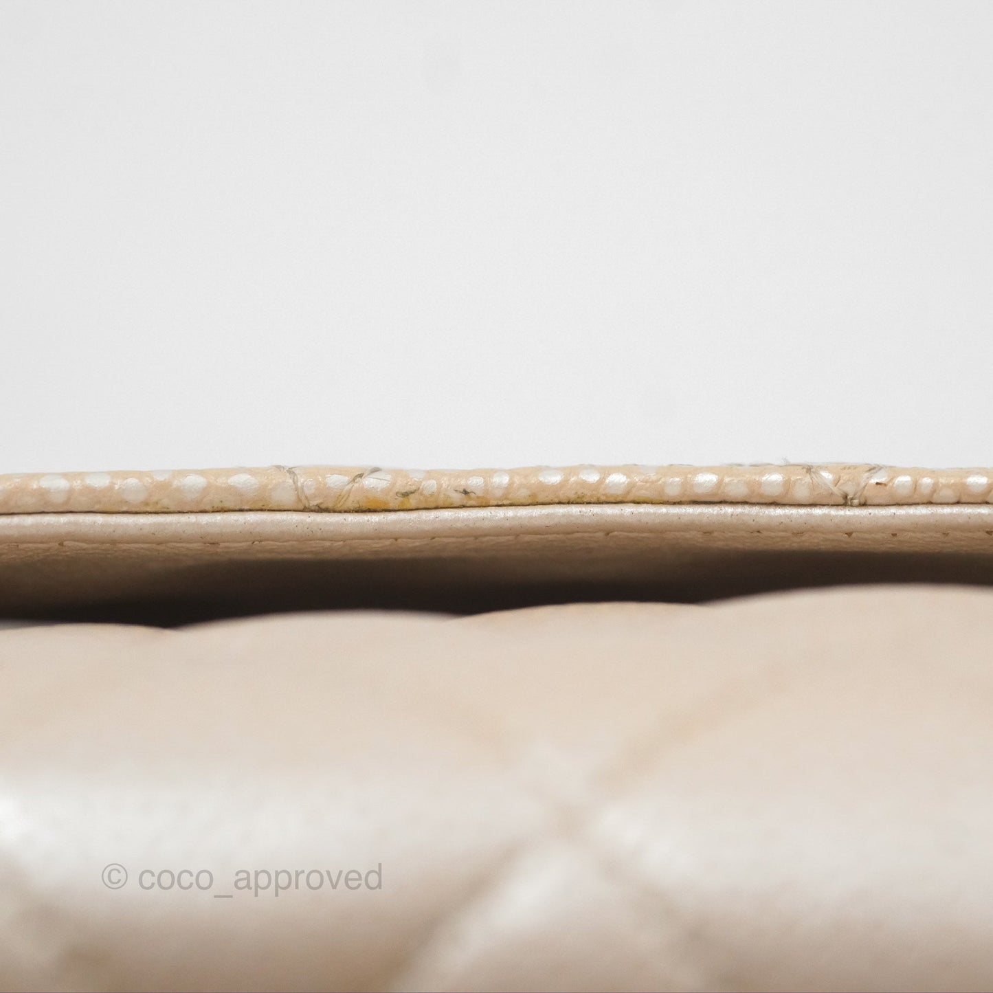 Chanel Classic M/L Medium Double Flap Iridescent Pearly Caviar Aged Gold Hardware⁣⁣