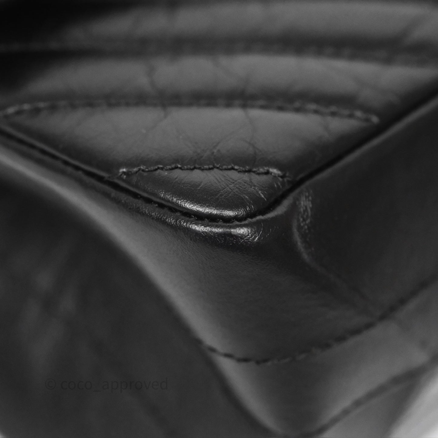 Chanel Reissue 226 Chevron Black Aged Calfskin Aged Gold Hardware