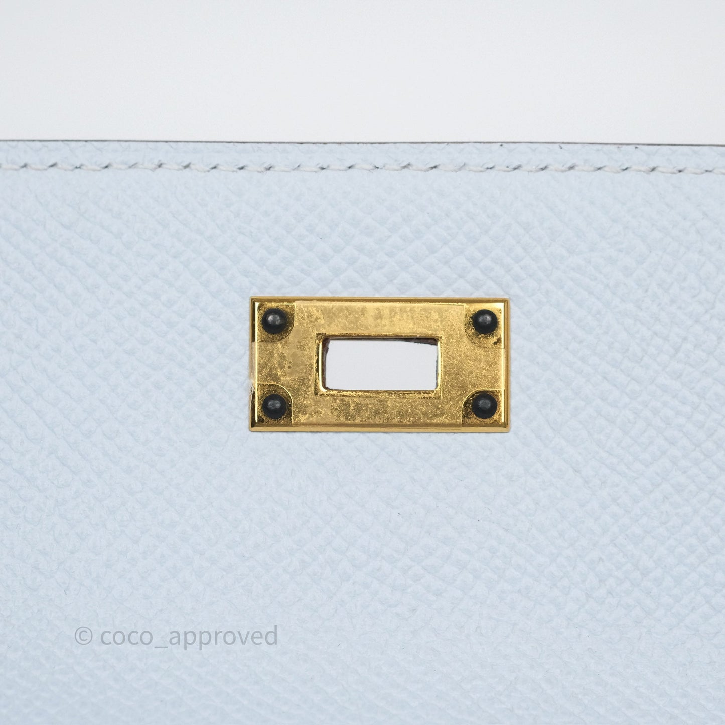 Hermès Kelly To Go Wallet Bleu Brume T0 Epsom Gold Hardware